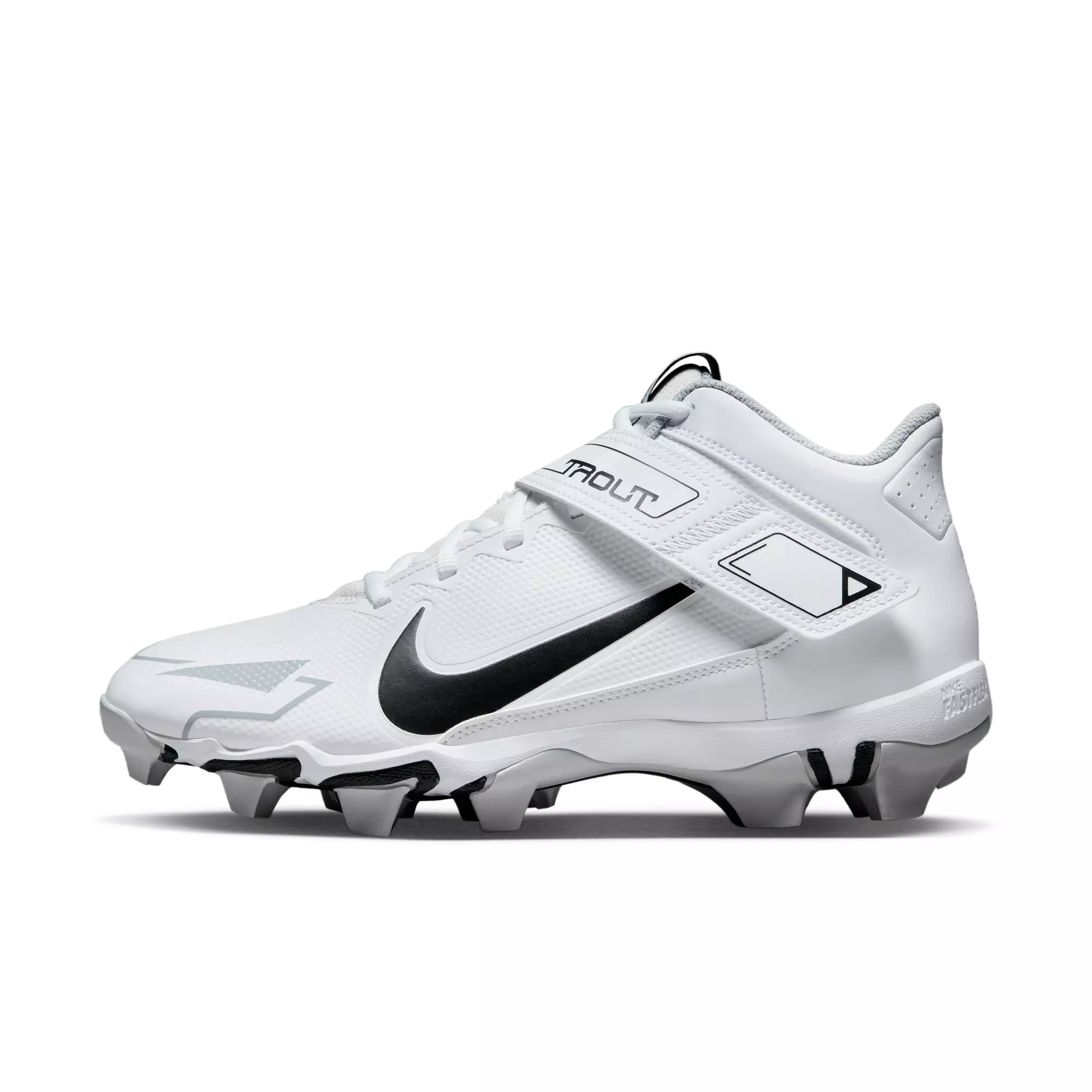 Nike Force Trout 8 Keystone "White/Black/Wolf Grey" Men's Baseball Cleat - WHITE/BLACK