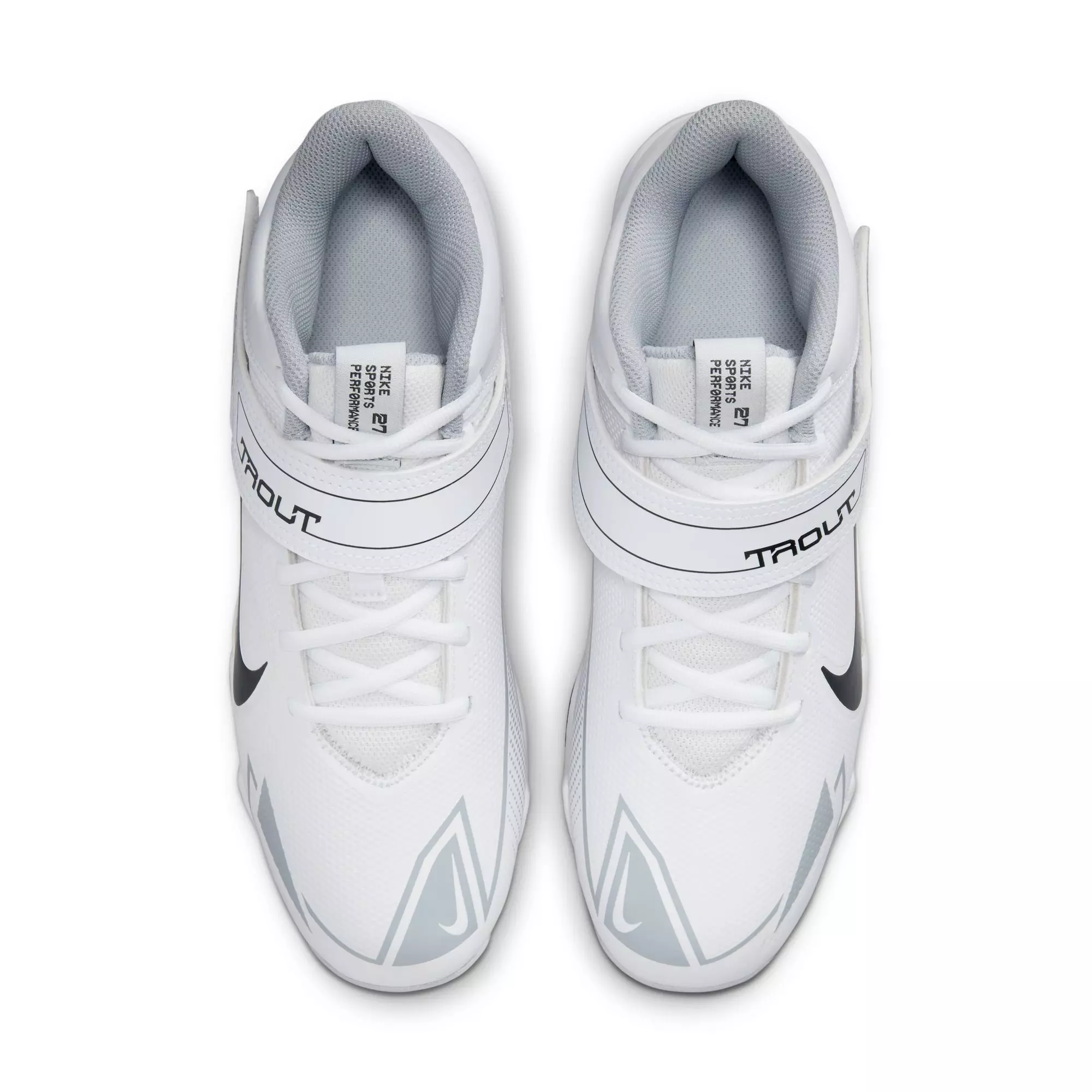 Nike Force Trout 8 Keystone "White/Black/Wolf Grey" Men's Baseball Cleat - WHITE/BLACK