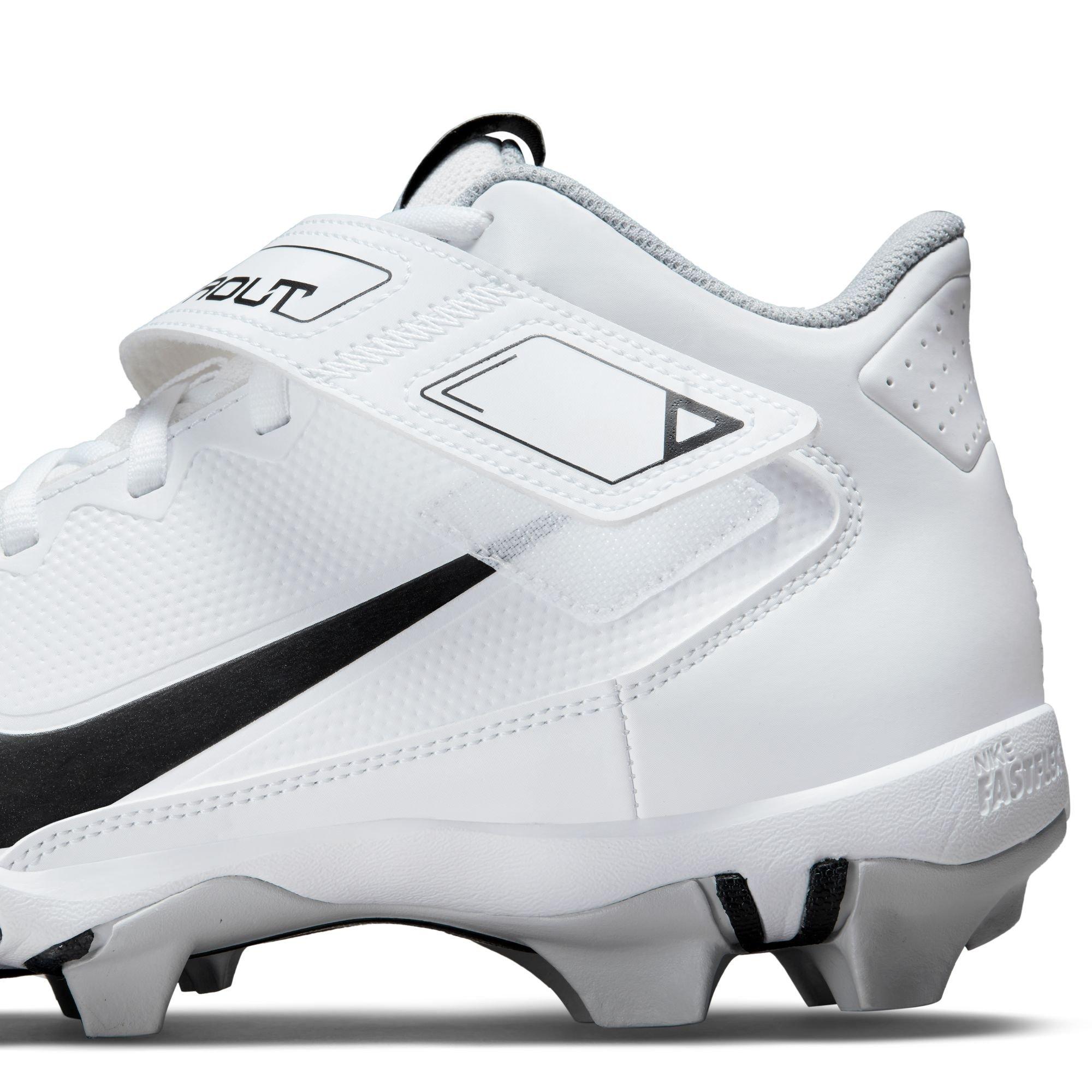 Nike Force Trout 8 Keystone "White/Black/Wolf Grey" Men's Baseball Cleat - WHITE/BLACK Thumbnail View 8