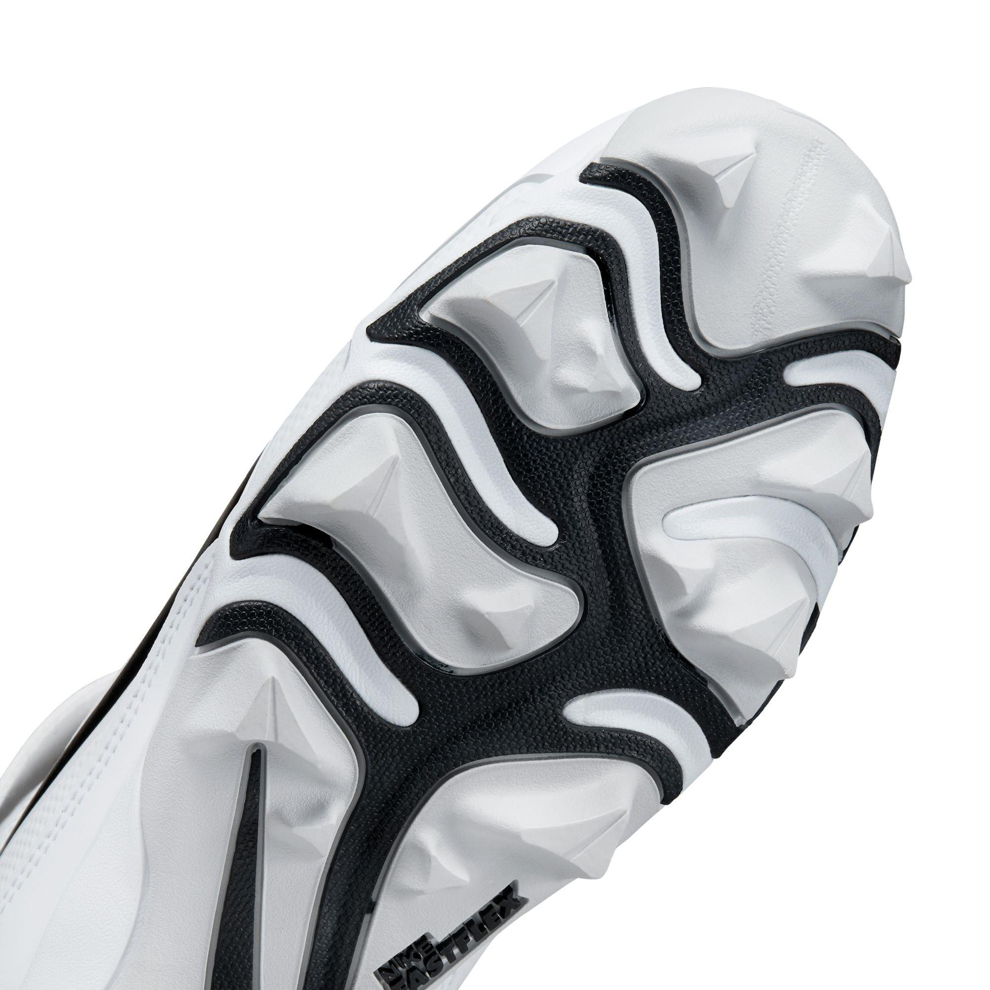Nike Force Trout 8 Keystone "White/Black/Wolf Grey" Men's Baseball Cleat - WHITE/BLACK Thumbnail View 10