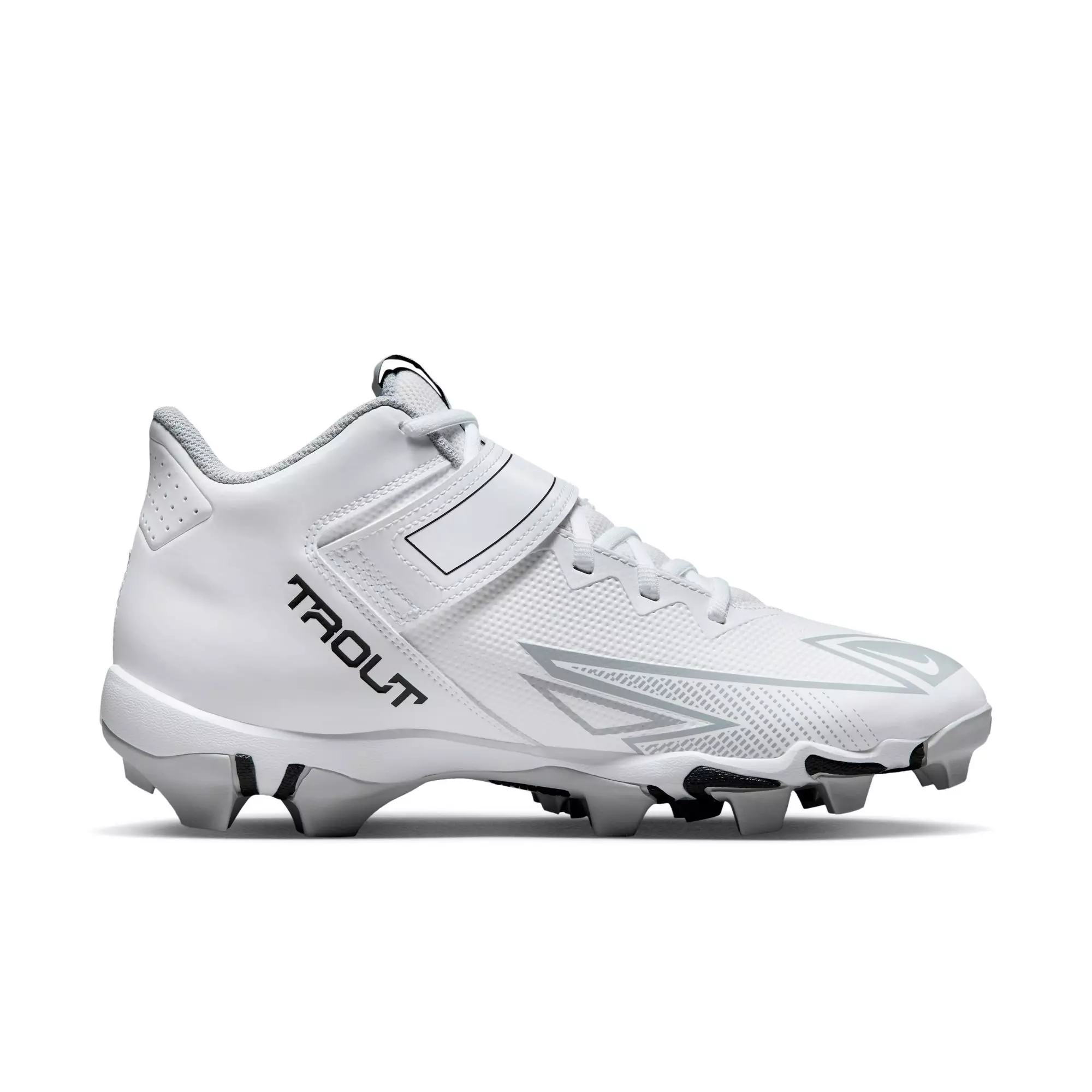 Nike Force Trout 8 Keystone "White/Black/Wolf Grey" Men's Baseball Cleat - WHITE/BLACK