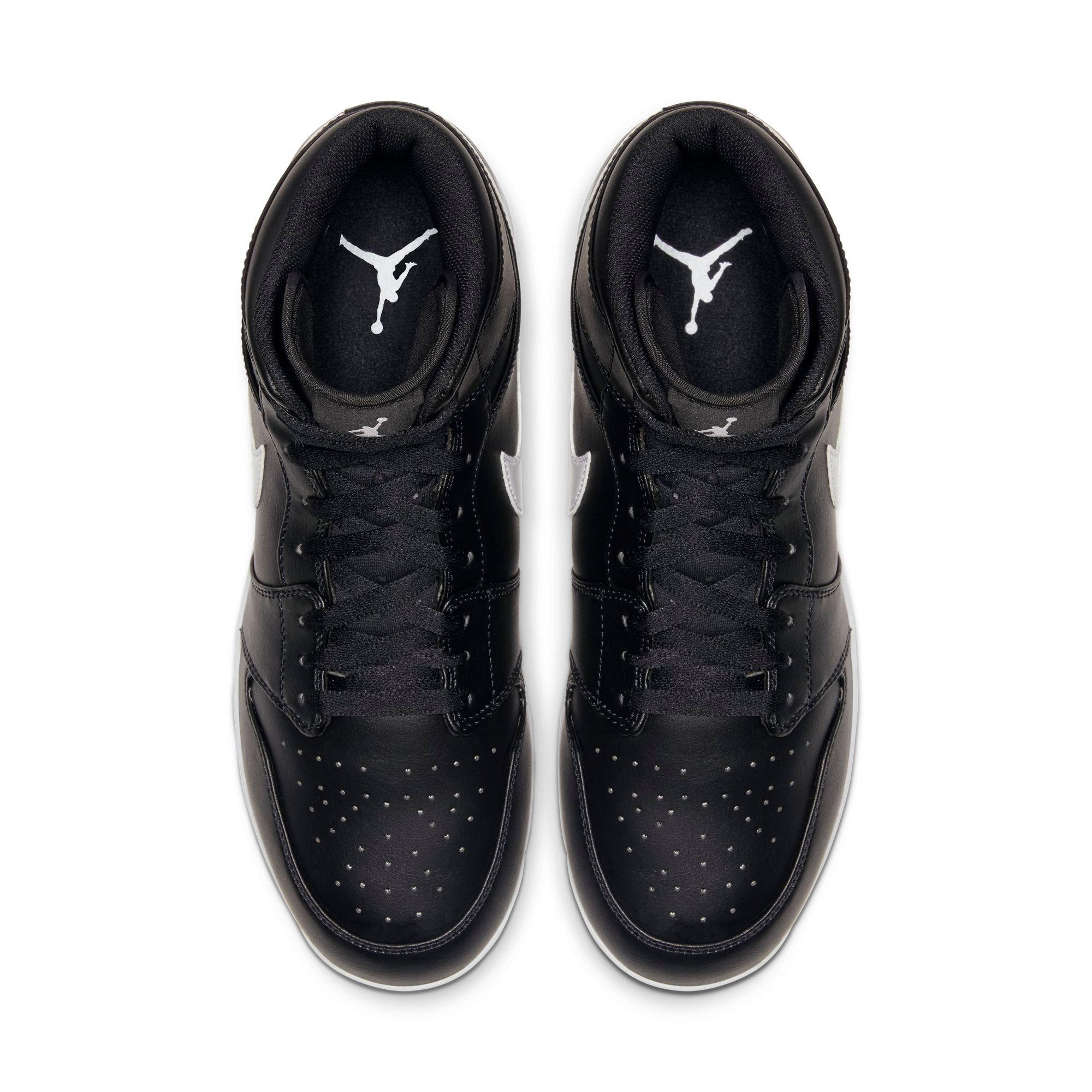 Jordan 1 Retro Metal "Black/White" Men's Baseball Cleat - BLACK/WHITE Thumbnail View 5