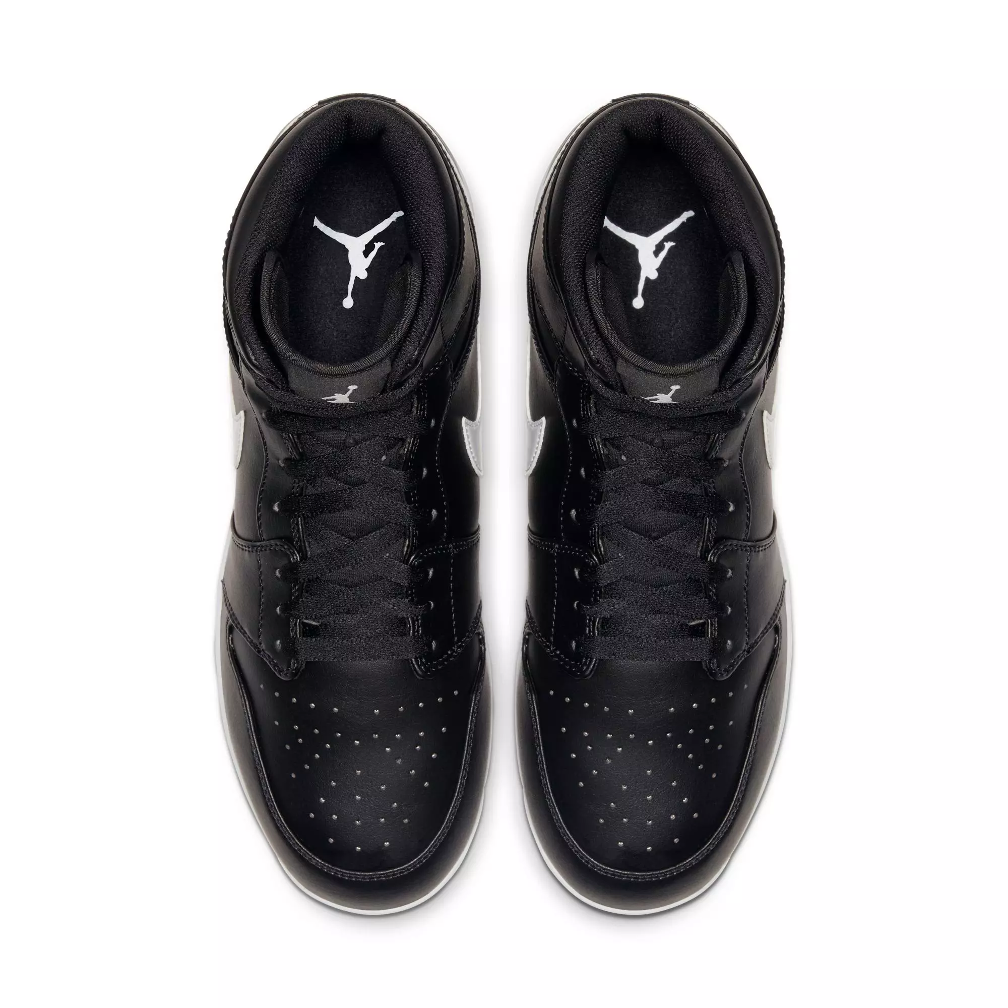 Jordan 1 Retro Metal "Black/White" Men's Baseball Cleat - BLACK/WHITE