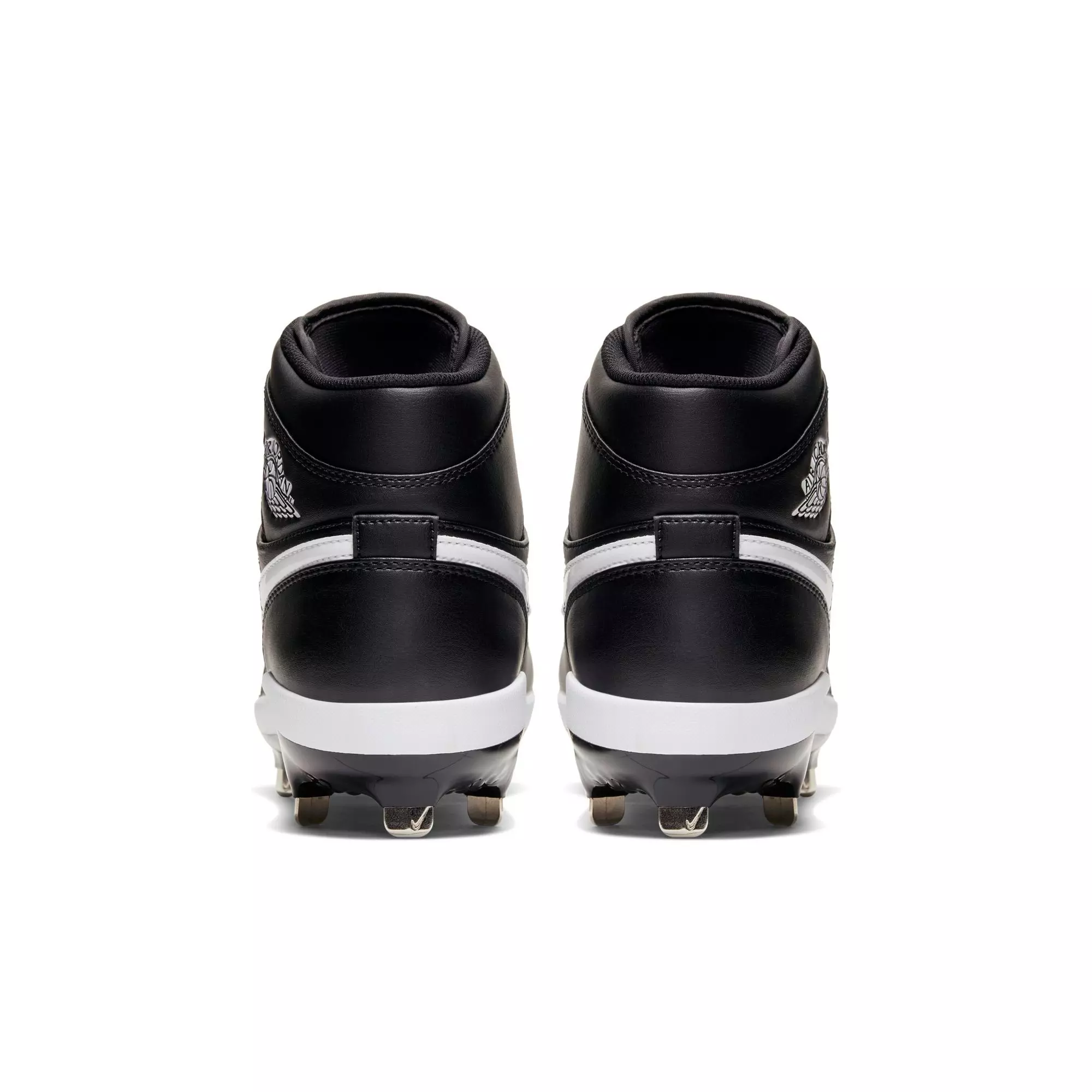 Jordan 1 Retro Metal "Black/White" Men's Baseball Cleat - BLACK/WHITE