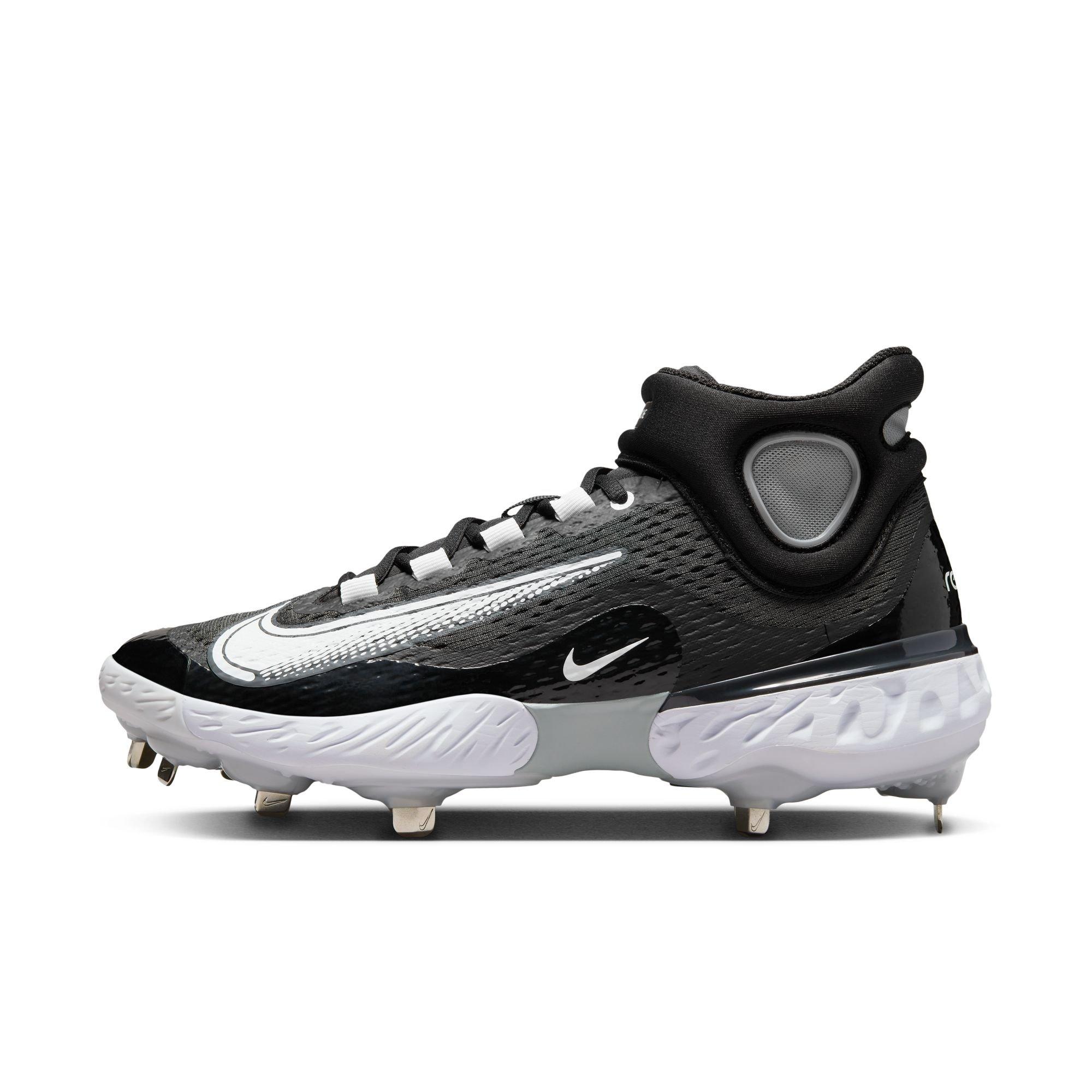 Nike Alpha Huarache Elite P "Black/White/Smoke Grey" Men's Baseball Cleat - Hibbett City Gear