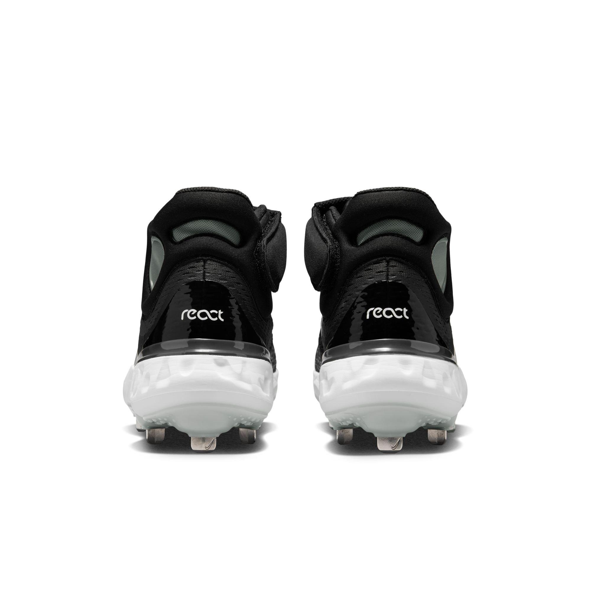 Nike Alpha Huarache Elite 2 Mid Black/White Cleats Baseball CI9504