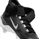 Nike Alpha Huarache Elite 4 Mid P "Black/White/Smoke Grey" Men's Baseball Cleat - BLACK/WHITE Thumbnail View 8
