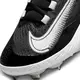 Nike Alpha Huarache Elite 4 Mid P "Black/White/Smoke Grey" Men's Baseball Cleat - BLACK/WHITE Thumbnail View 10