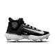 Nike Alpha Huarache Elite 4 Mid P "Black/White/Smoke Grey" Men's Baseball Cleat - BLACK/WHITE Thumbnail View 1