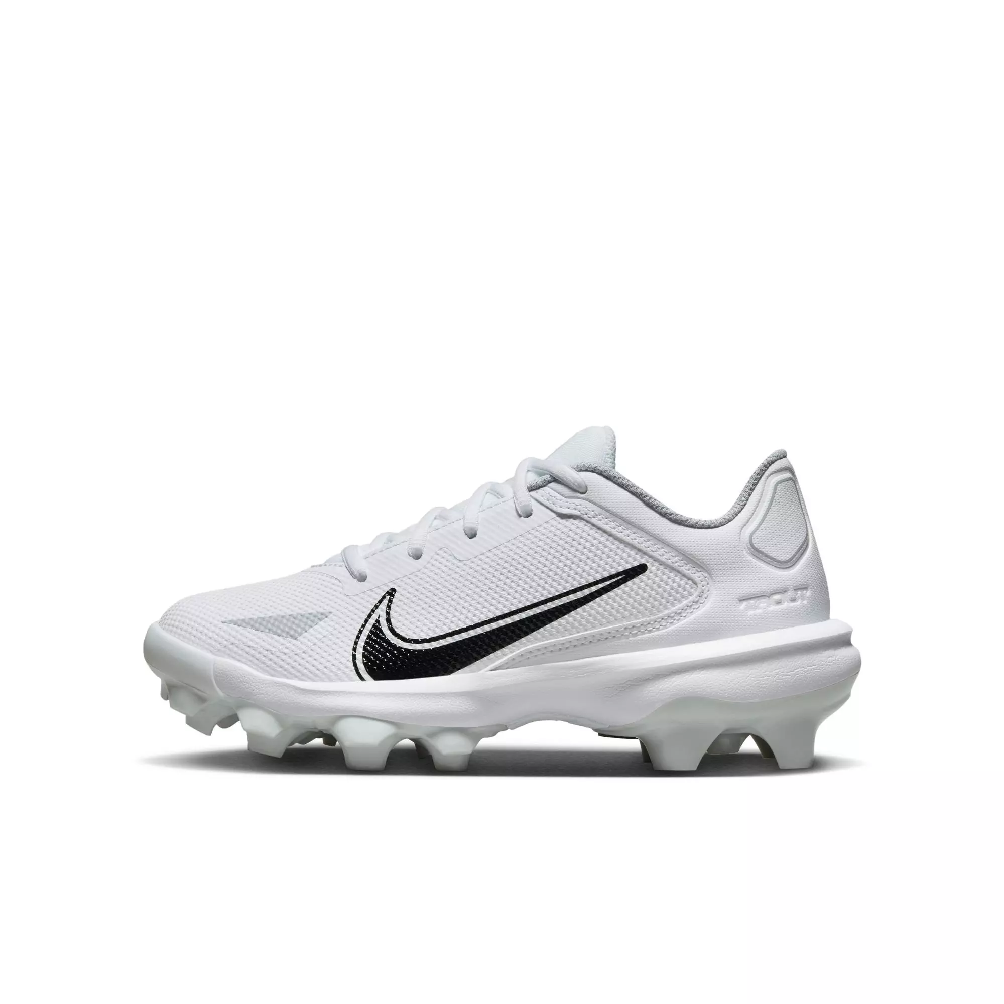 Nike Force Trout 8 Pro MCS BG "White/Black/Wolf Grey" Grade School Boys' Baseball Shoe - WHITE/BLACK