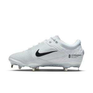 Nike Hyperdiamond 4 Elite "White/Black/Pure Platinum/Wolf Grey" Women's Softball Cleat