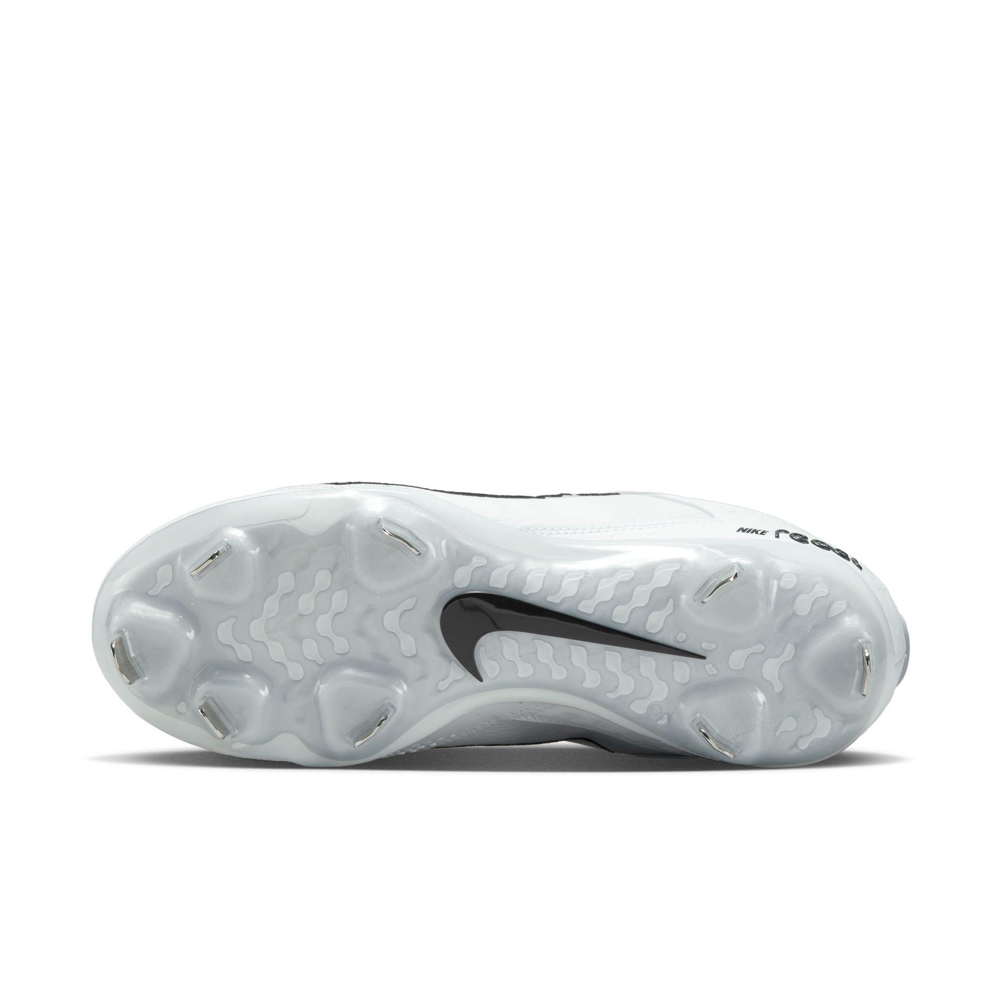 Nike Hyperdiamond 4 Elite "White/Black/Pure Platinum/Wolf Grey" Women's Softball Cleat - WHITE/BLACK Thumbnail View 4