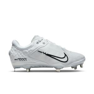 Nike Hyperdiamond 4 Elite "White/Black/Pure Platinum/Wolf Grey" Women's Softball Cleat