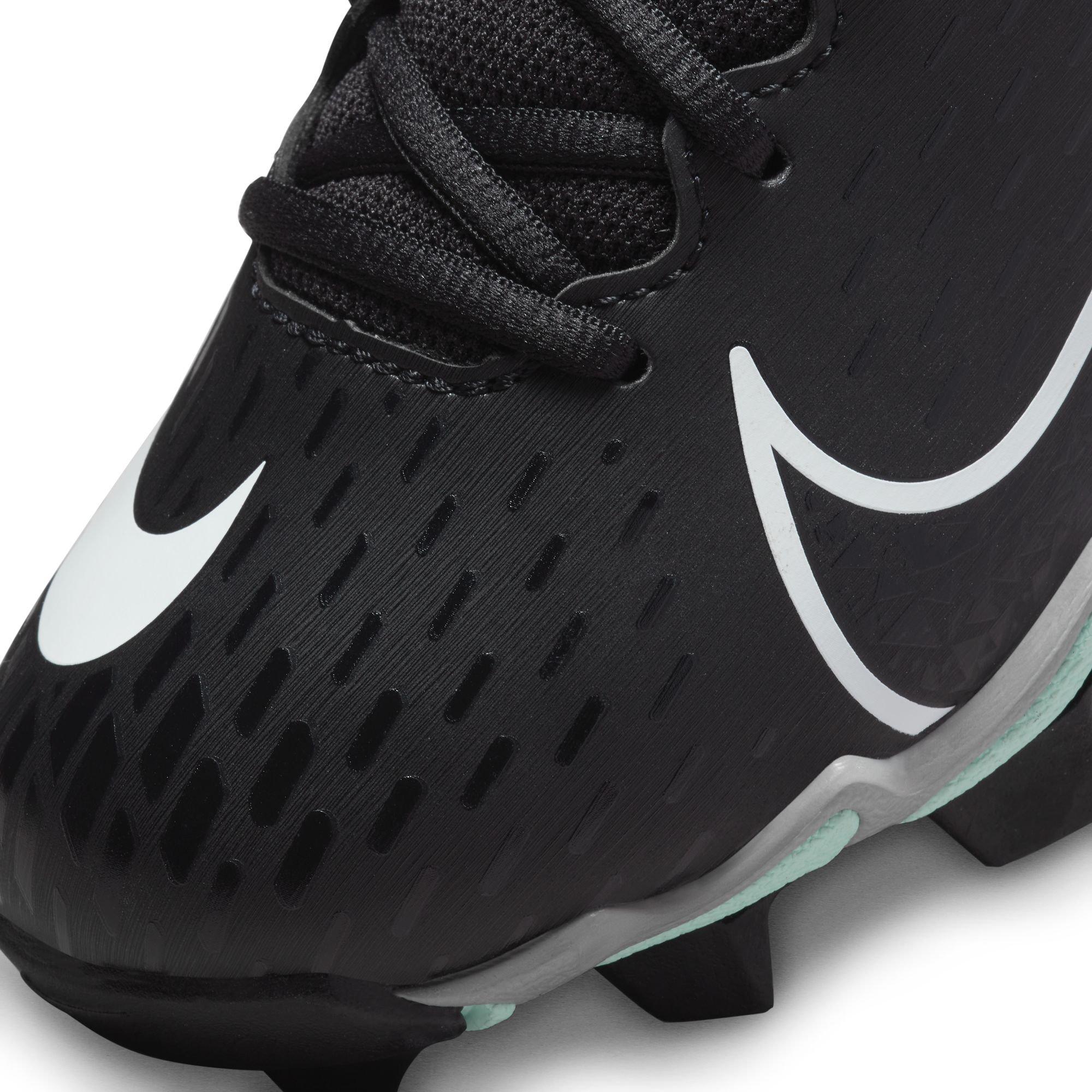 Nike Hyperdiamond 4 Keystone GG "Black/White/Wolf Grey" Preschool Girls' Softball Cleat - BLACK/WHITE Thumbnail View 11