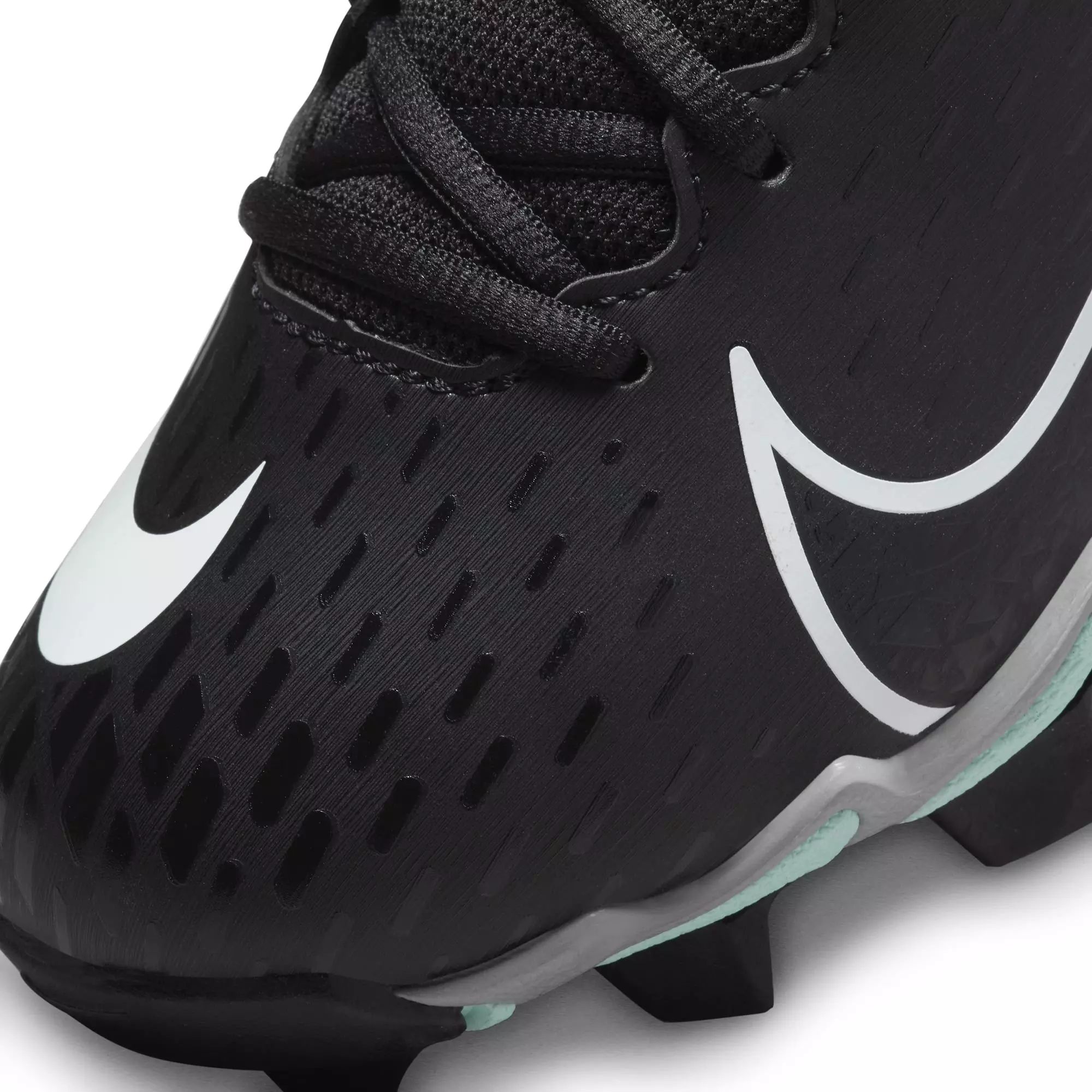 Nike Hyperdiamond 4 Keystone GG "Black/White/Wolf Grey" Preschool Girls' Softball Cleat - BLACK/WHITE