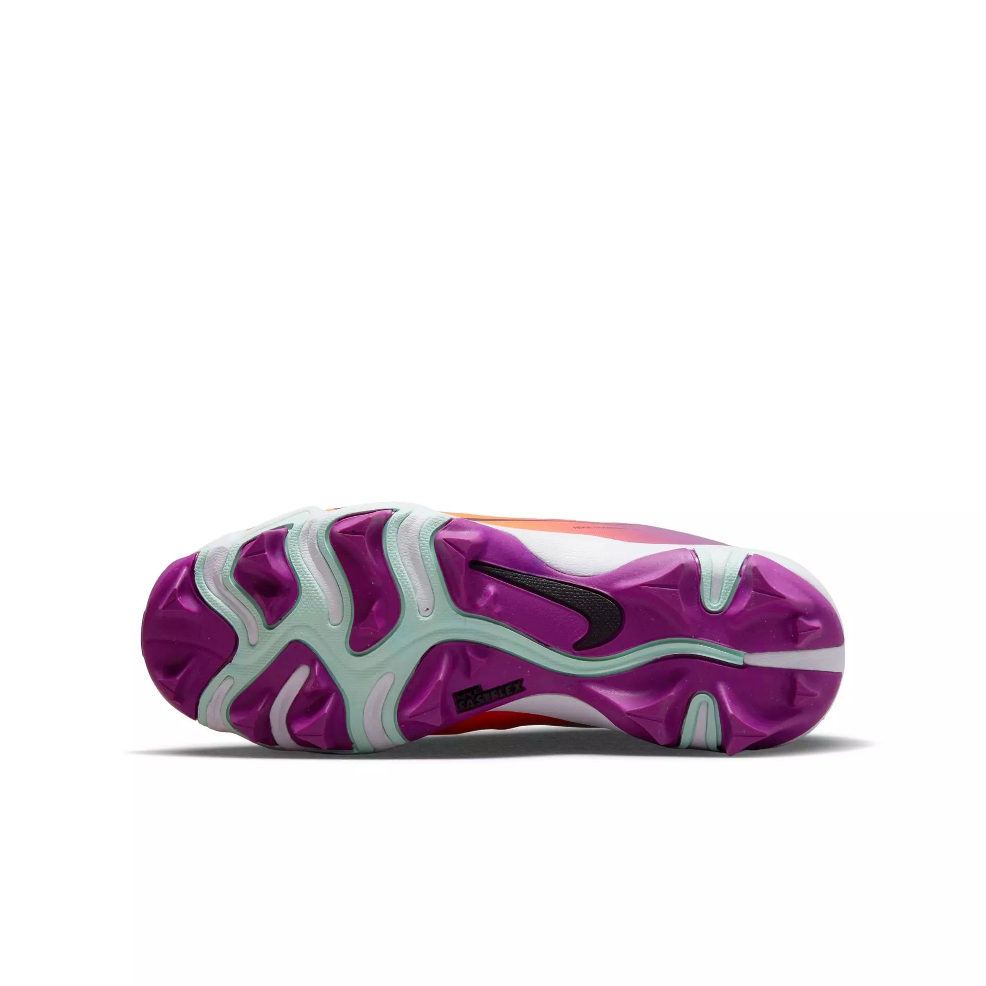 Nike Hyperdiamond 4 Keystone GG "Total Orange/Black/Vivid Purple" Preschool Girls Softball Cleat - PURPLE/ORANGE