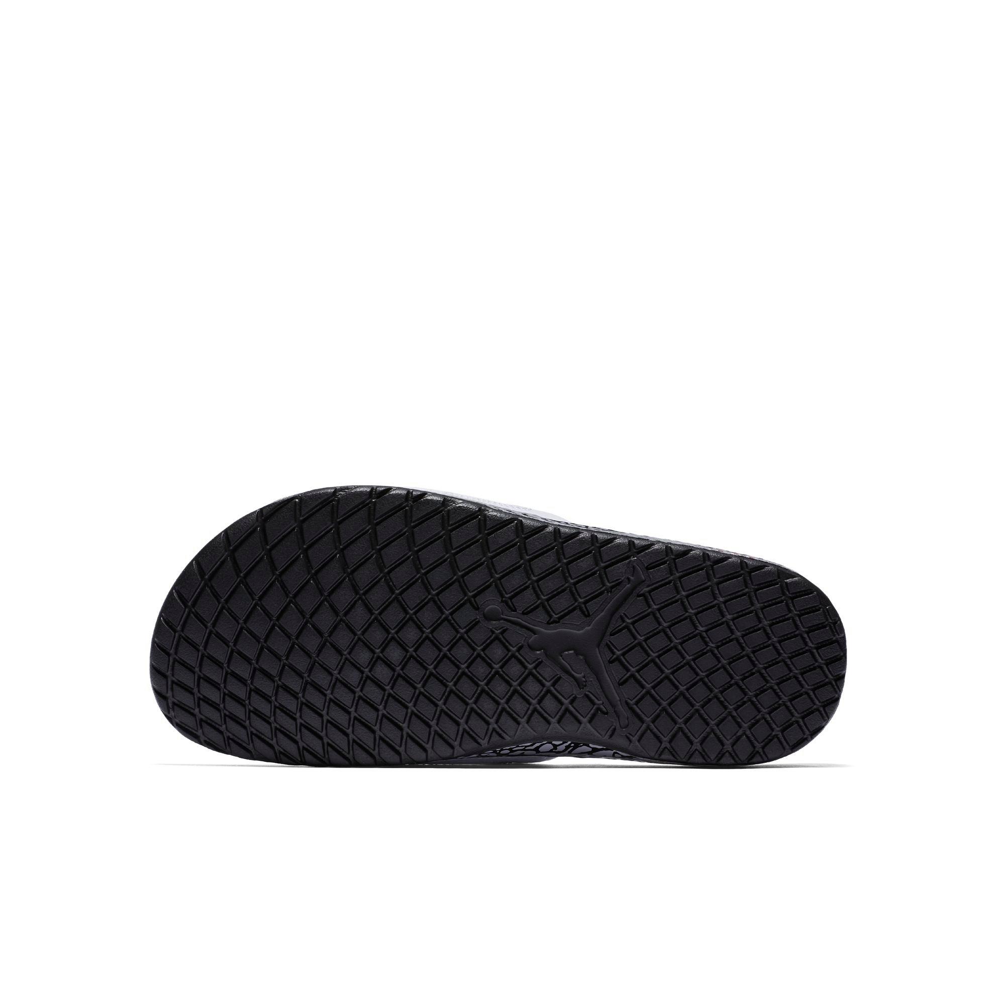 Jordan Hydro III Retro "White/University Red/Black/Cement Grey" Men's Slide - WHITE/RED Thumbnail View 5