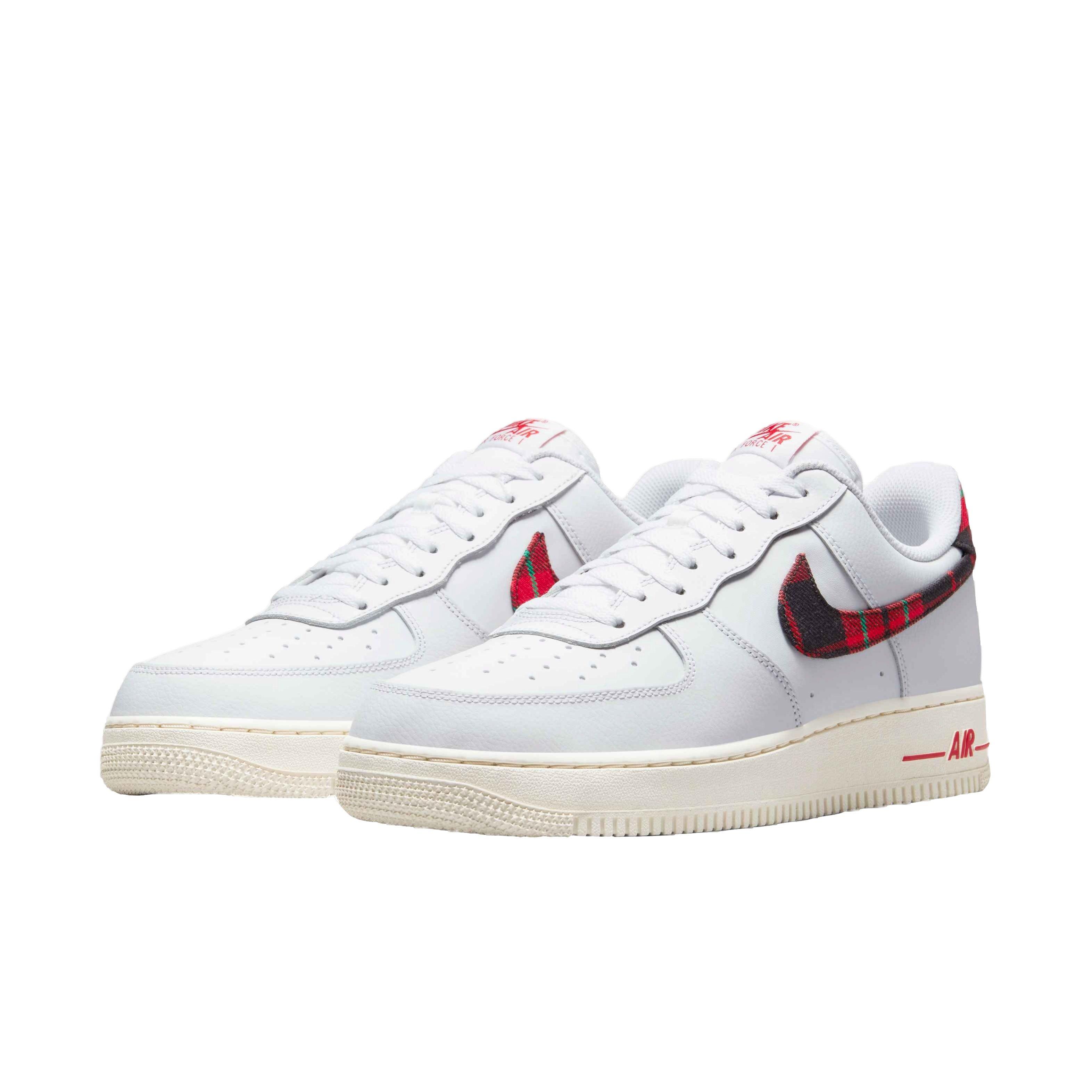 Nike Air Force 1 '07 LV8 "White/University Red/Stadium Green" Men's Shoe - WHITE/RED/GREEN Thumbnail View 3
