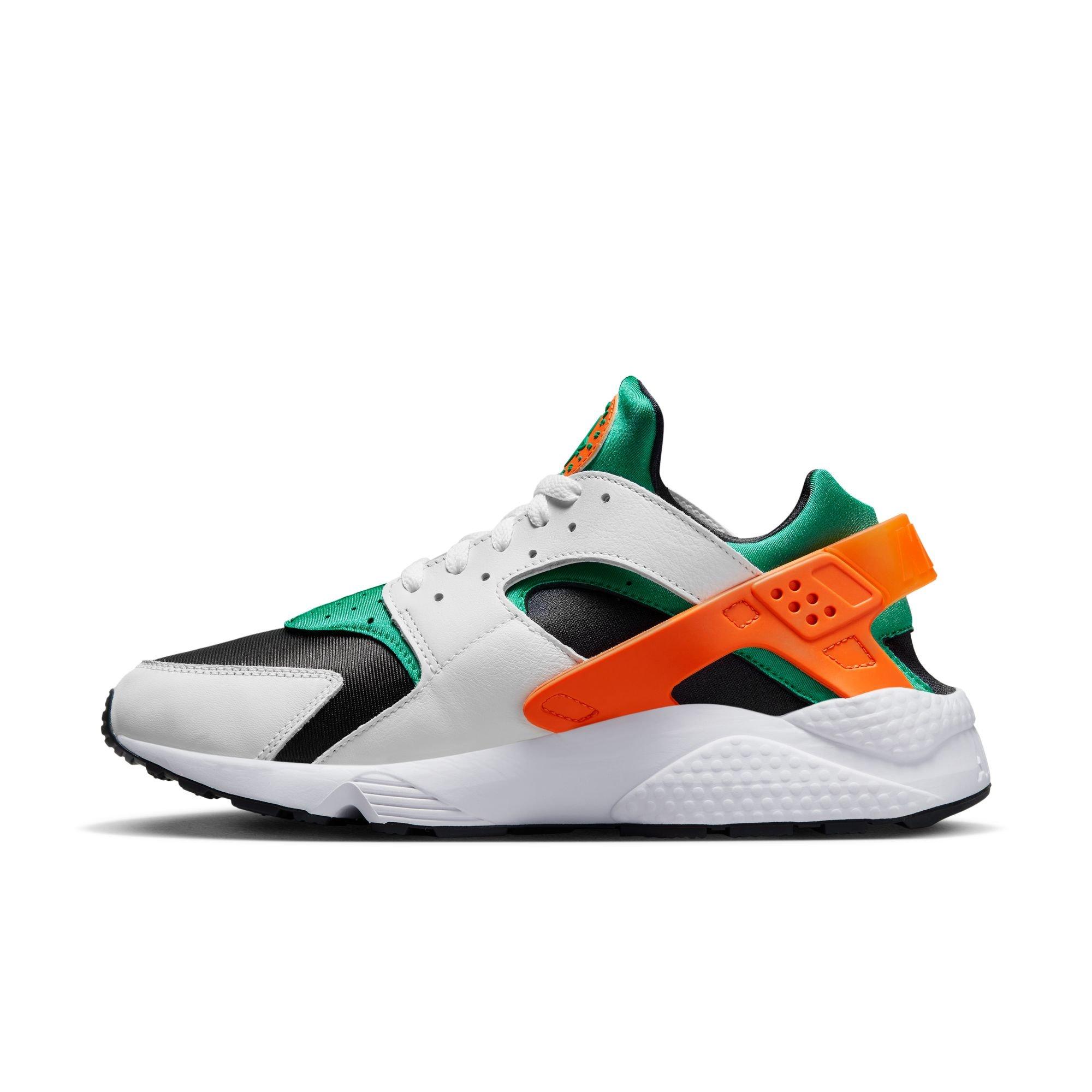 Nike huarache hot sale white and green