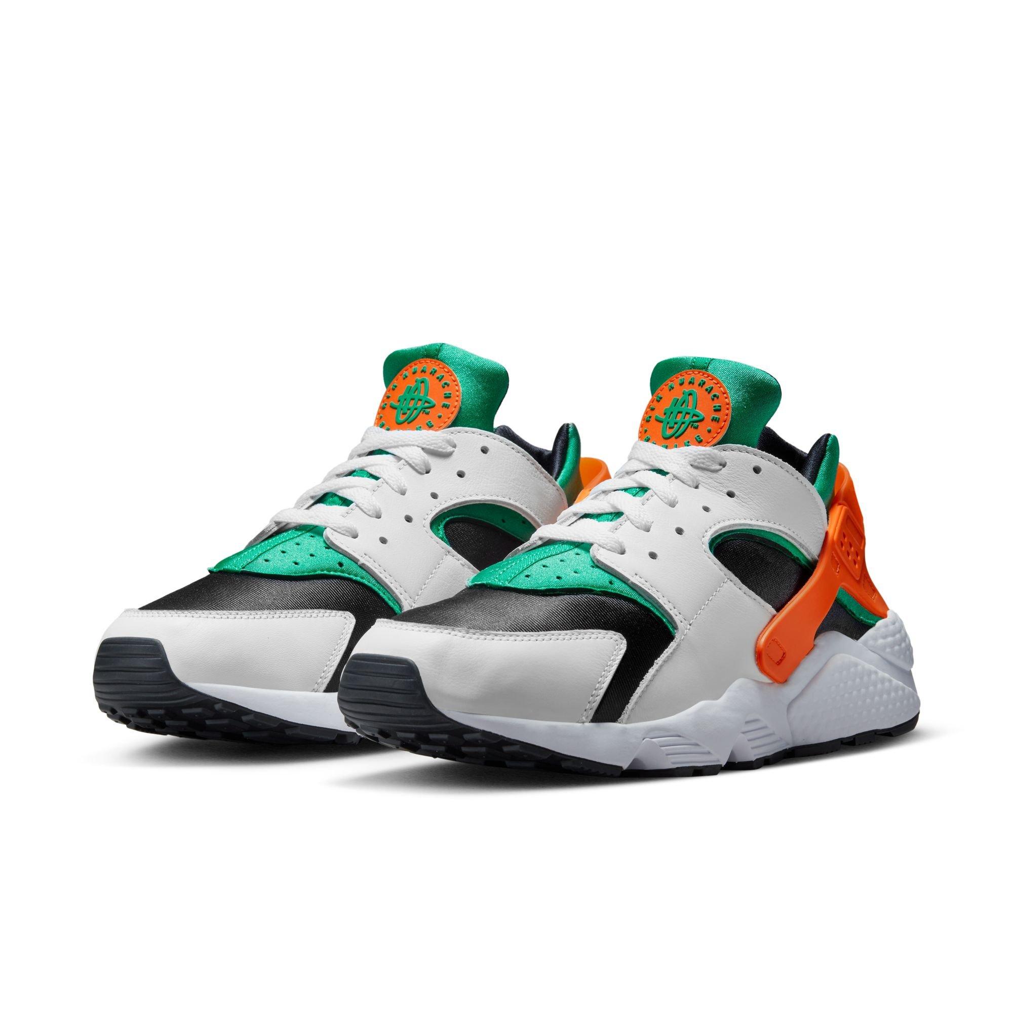 Nike Air Huarache White Safety Orange Stadium Green Black Men s Shoe Hibbett