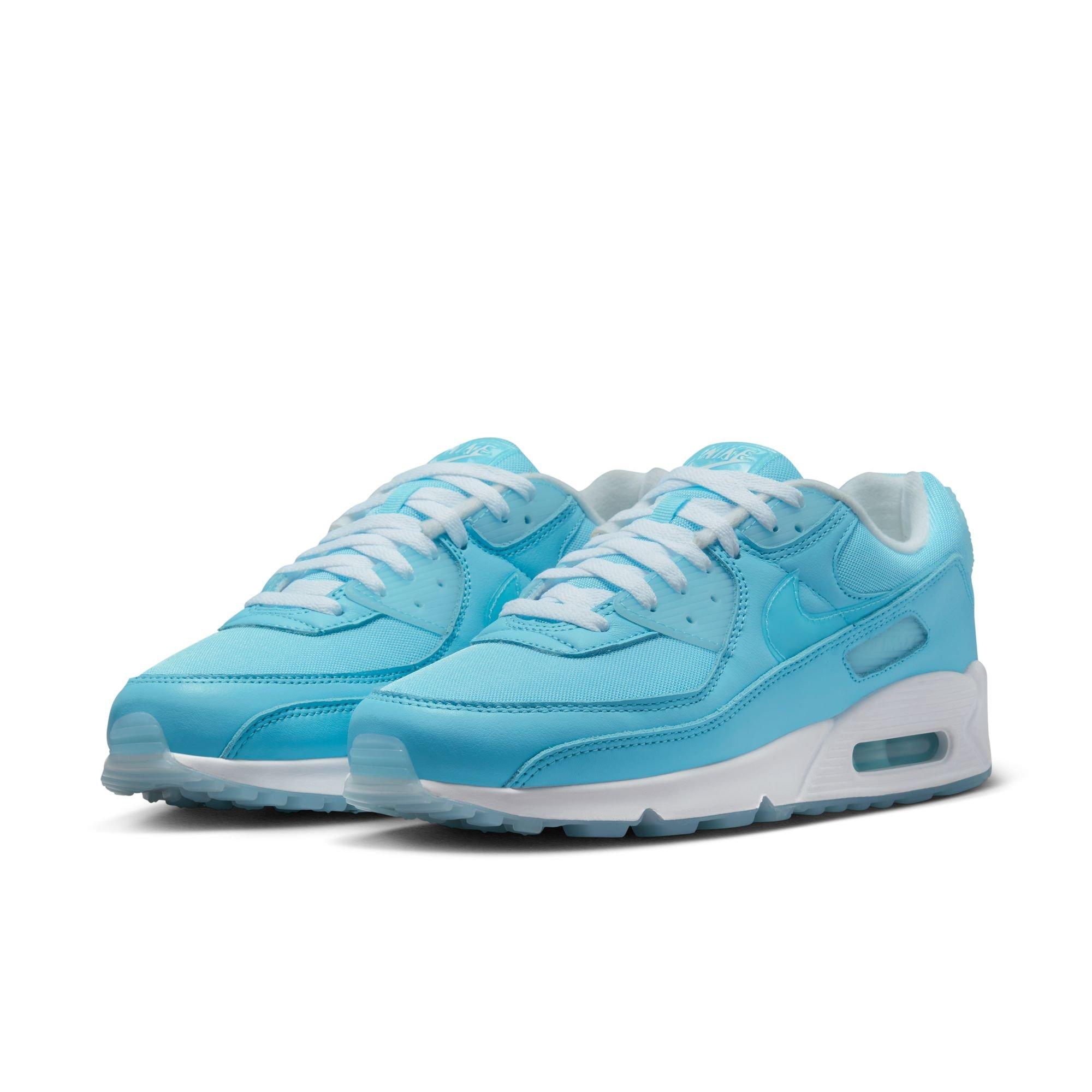 Nike Men's Air Max 90 Shoes, Size 8, White/University Blue