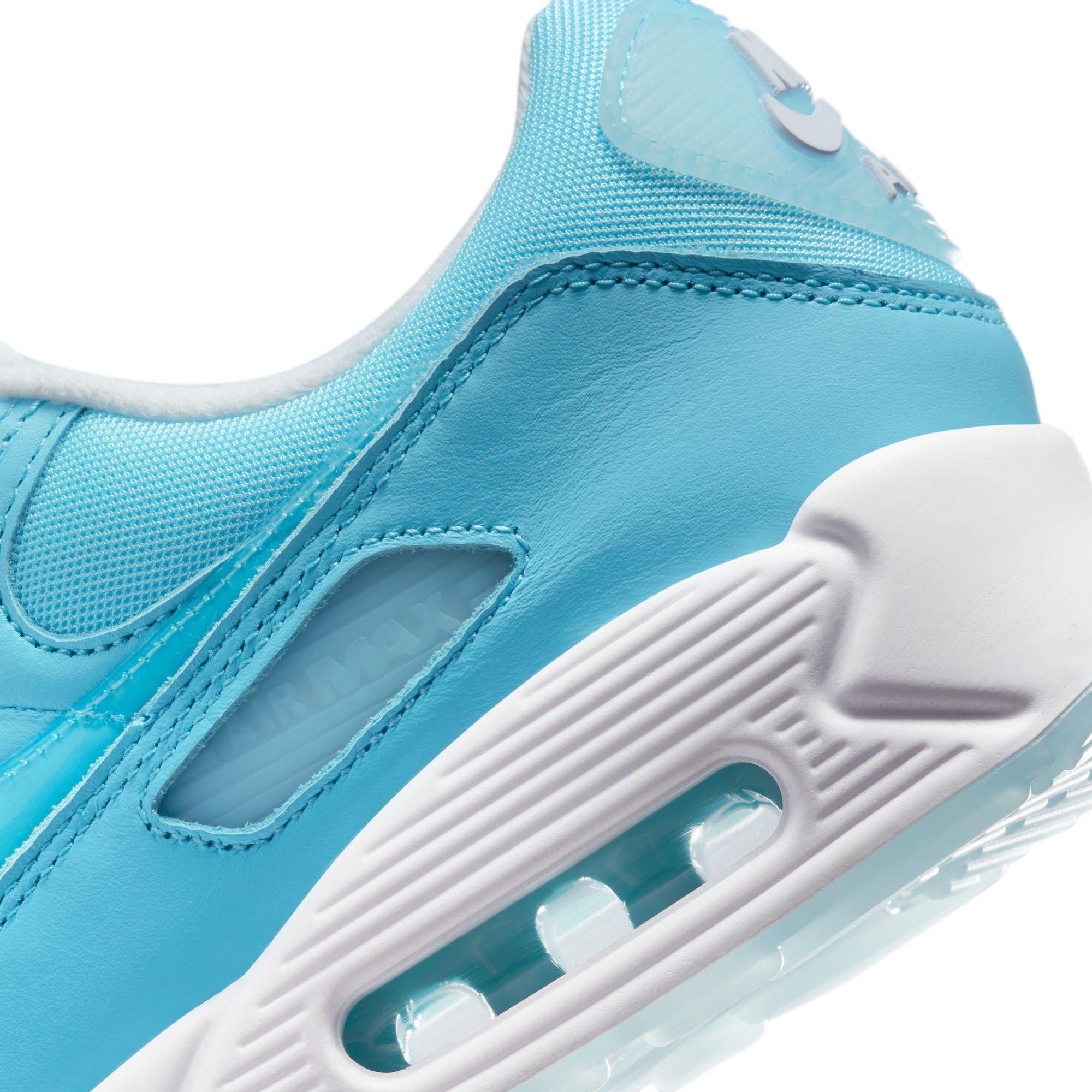 Nike Men's Air Max 90 Shoes, Size 8, White/University Blue