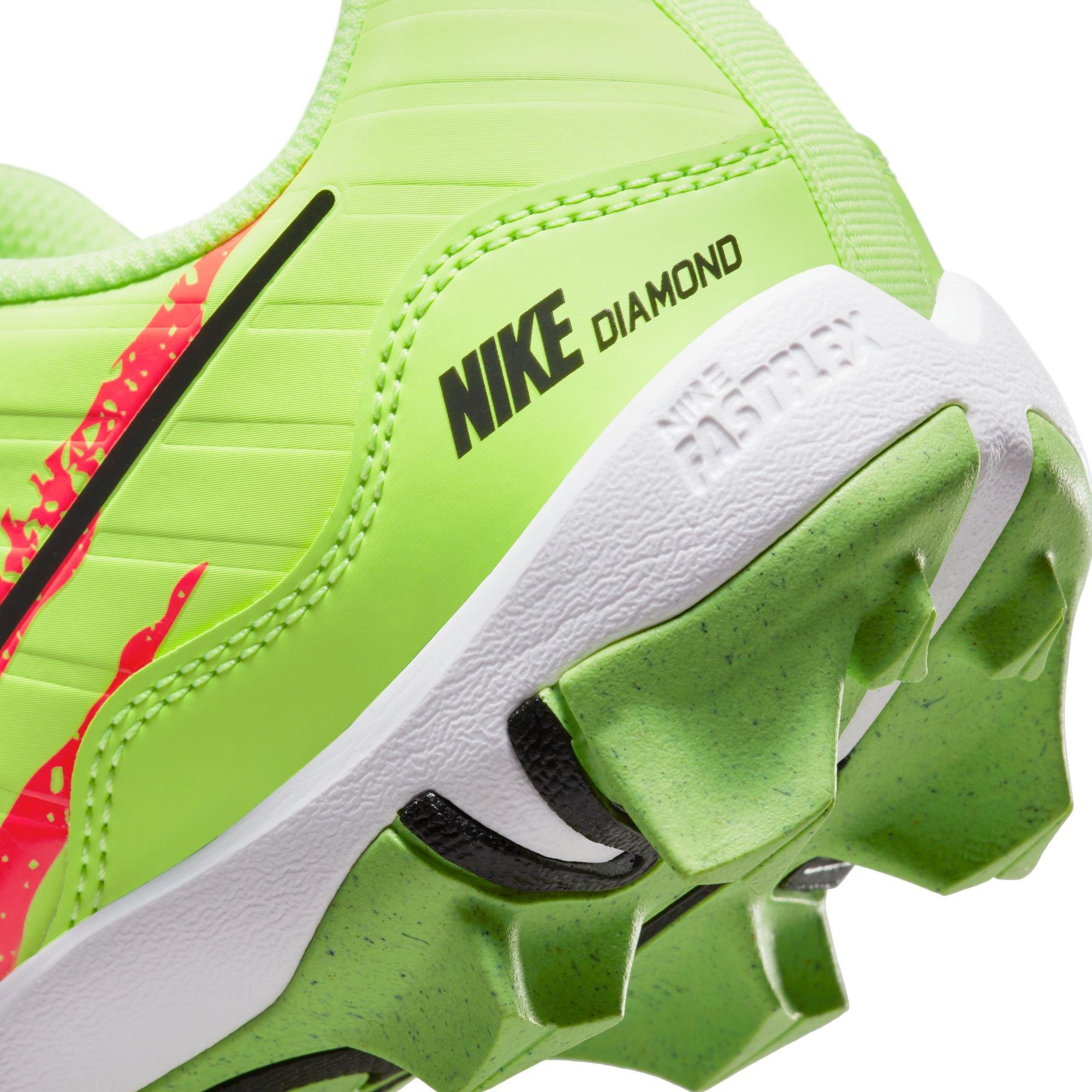 Nike Alpha Huarache 4 Keystone "Ghost Green/Black/Bright Crimson" Preschool Boys' Baseball Cleat - VOLT Thumbnail View 8