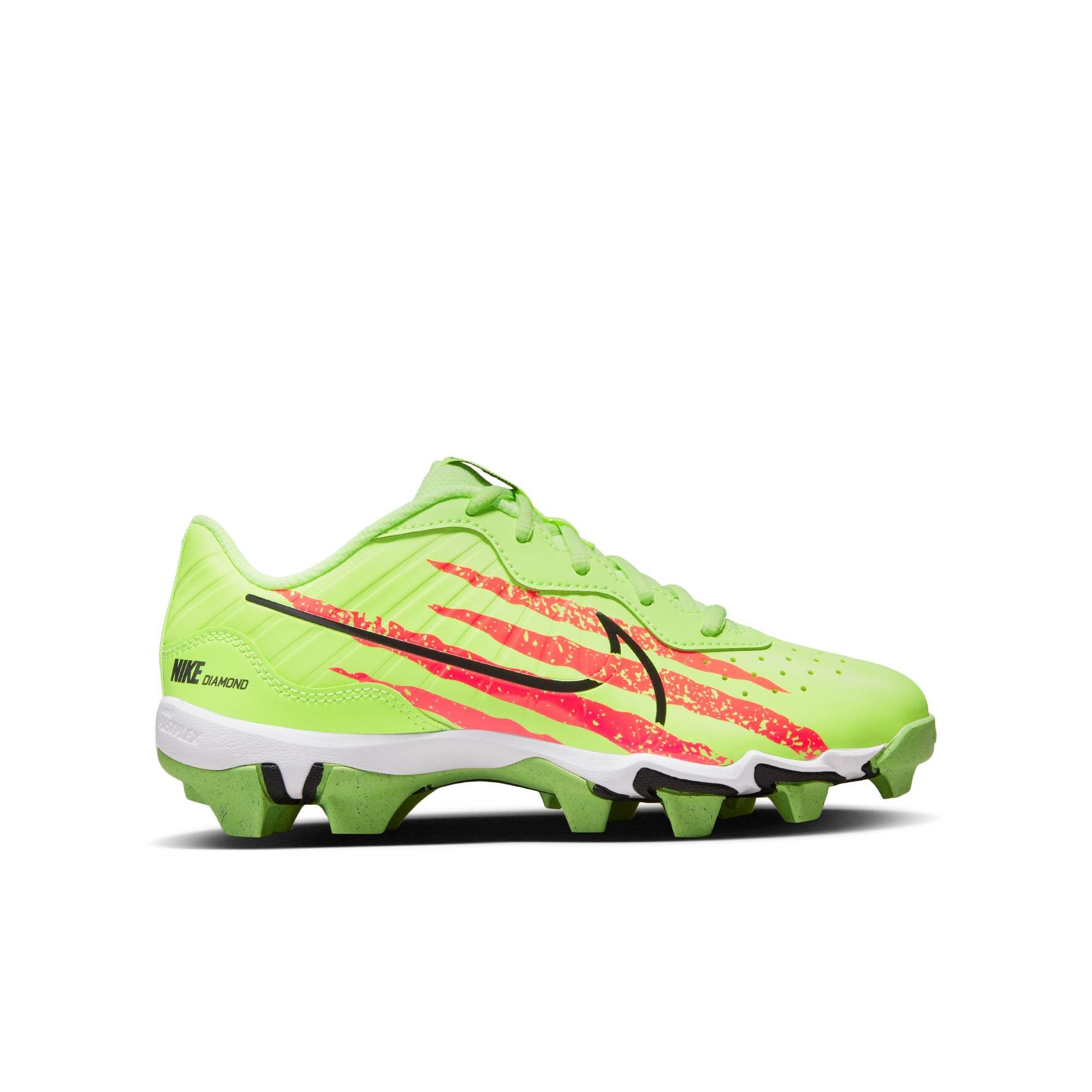 Nike Alpha Huarache 4 Keystone Ghost Green Black Bright Crimson Preschool Boys Baseball Cleat Hibbett