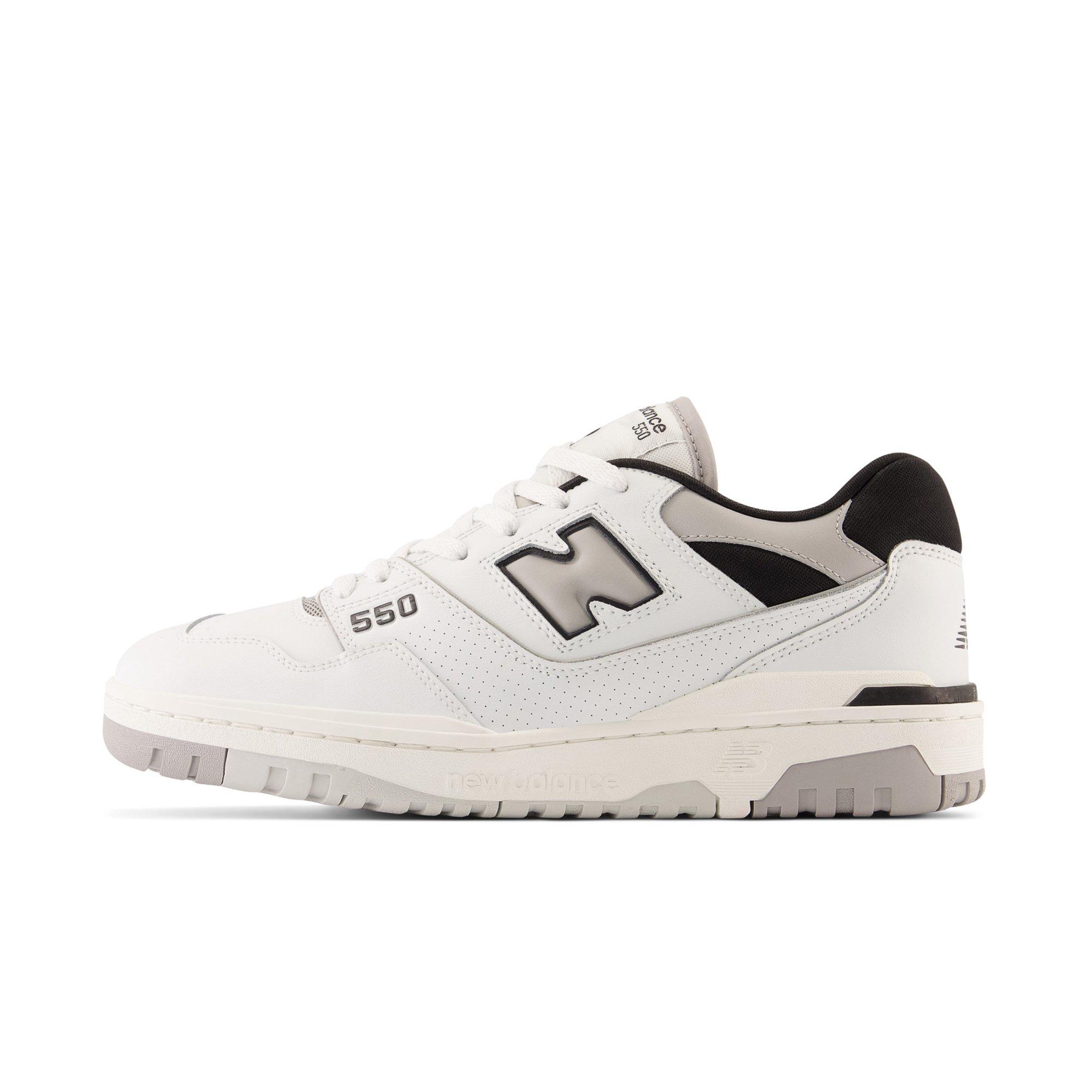 New Balance 550 White/Grey/Black Men's Shoe - Hibbett | City Gear