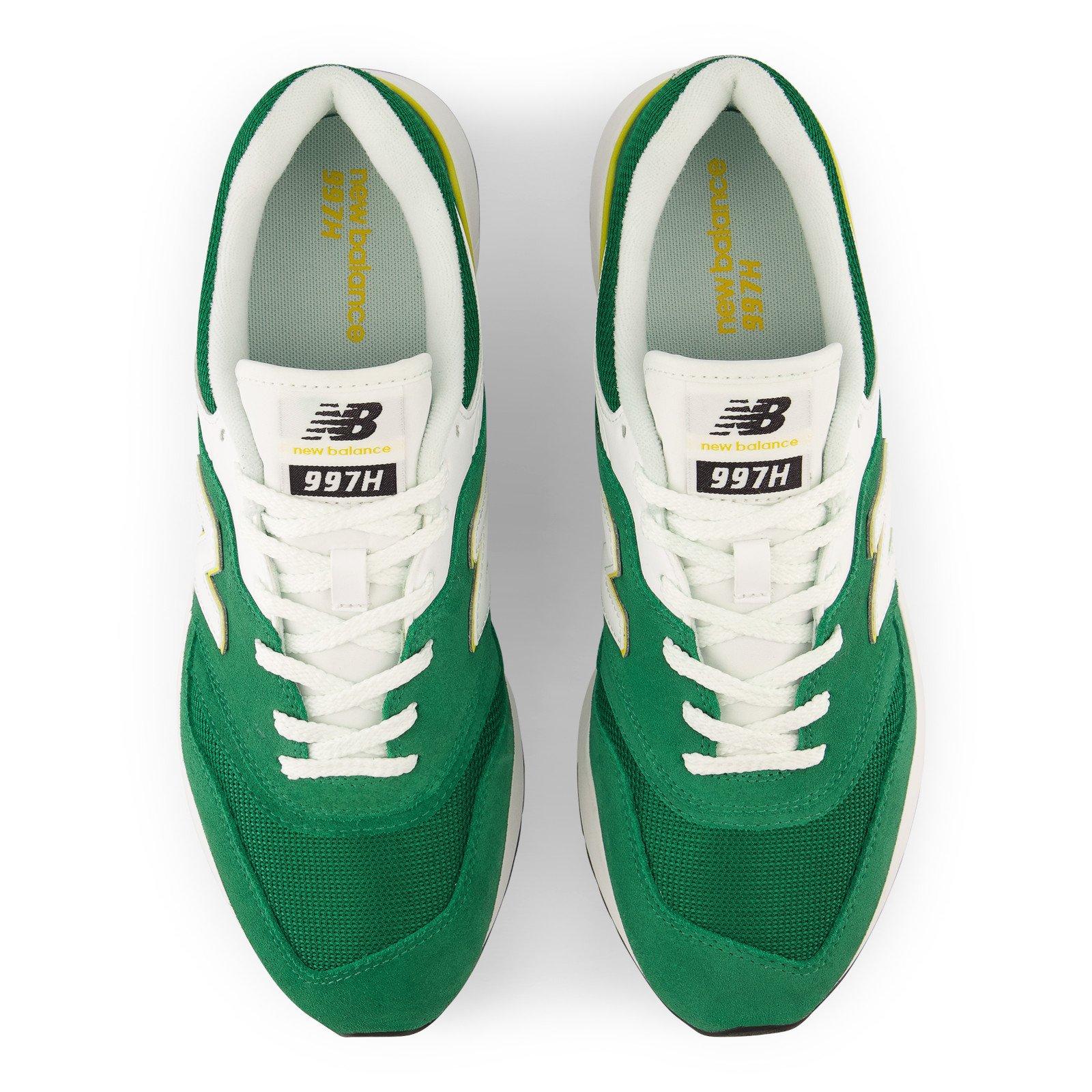 New Balance 997H Green/White/Yellow Men's Shoe - Hibbett | City Gear