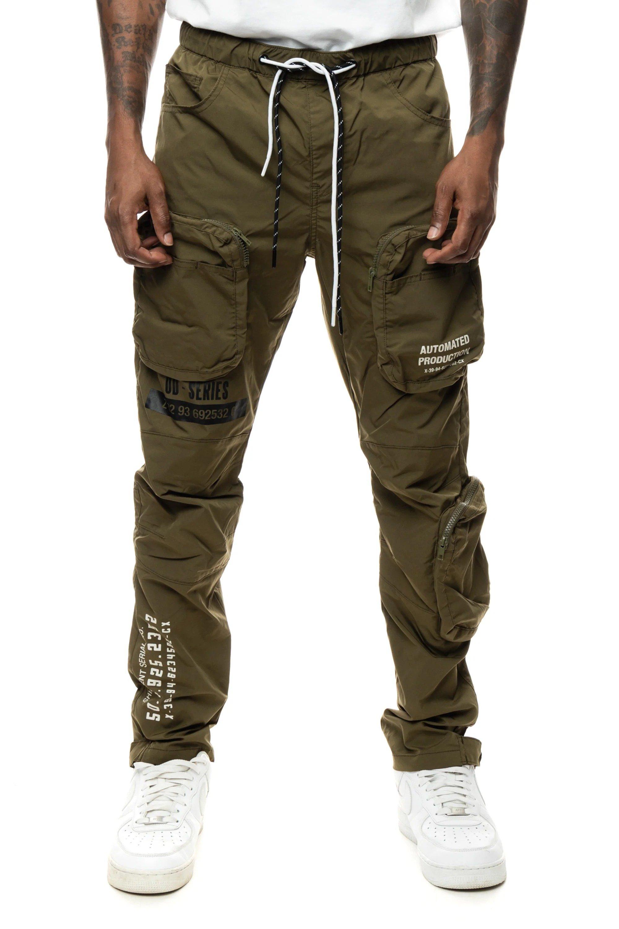 Smoke Rise Men's Nylon Joggers - Olive - Hibbett | City Gear