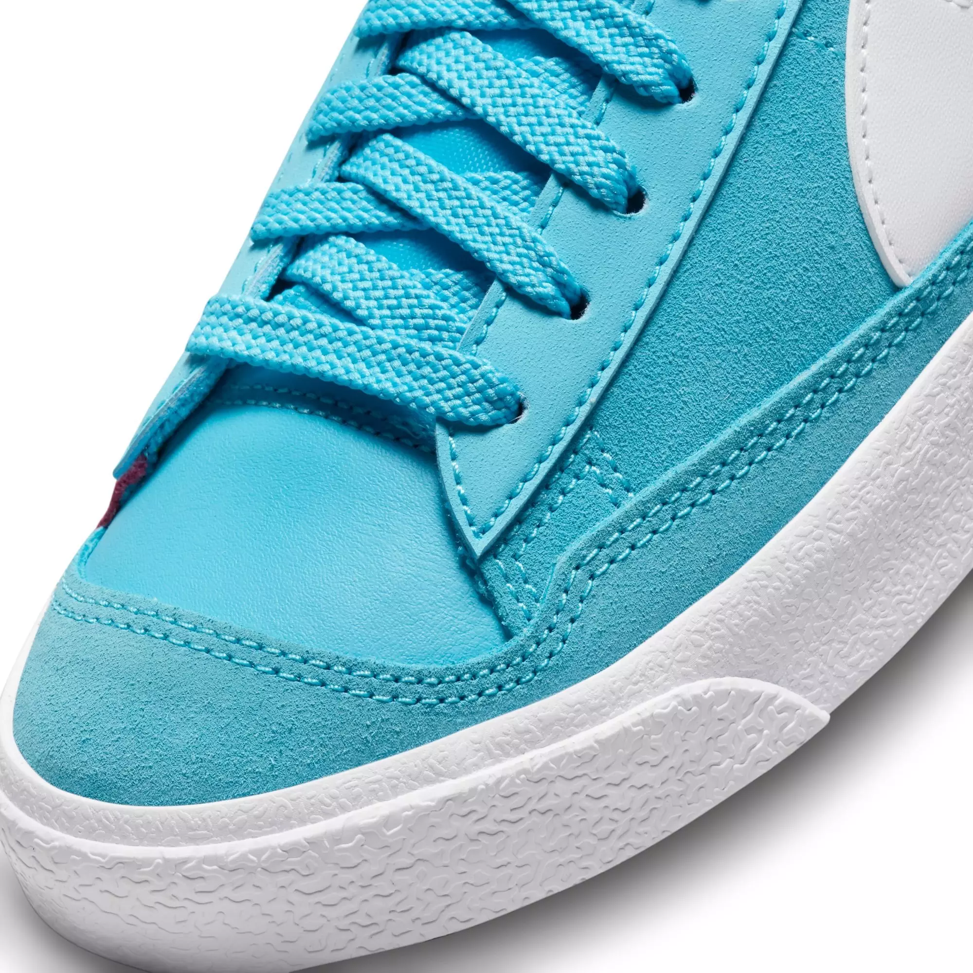 Nike Blazer Mid '77 "Baltic Blue/White/Pink Glow/Volt" Grade School Girls' Shoe - BLUE/PINK