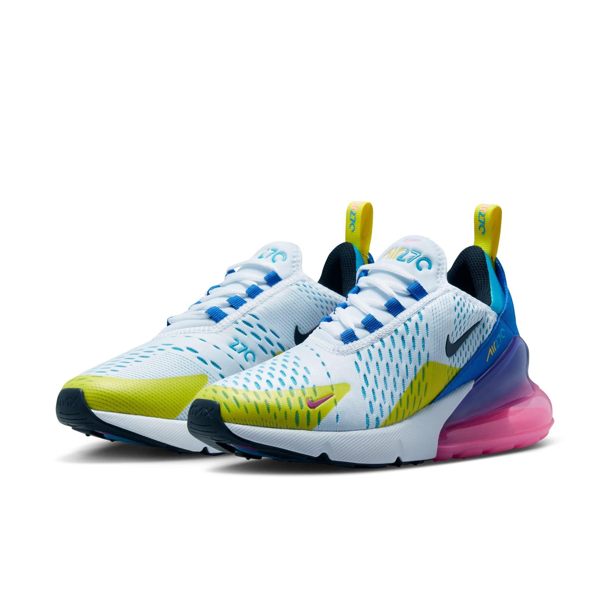 Nike Air Max 270 White/Black/Hyper Royal/Pink Spell Grade School Girls'  Shoe - Hibbett