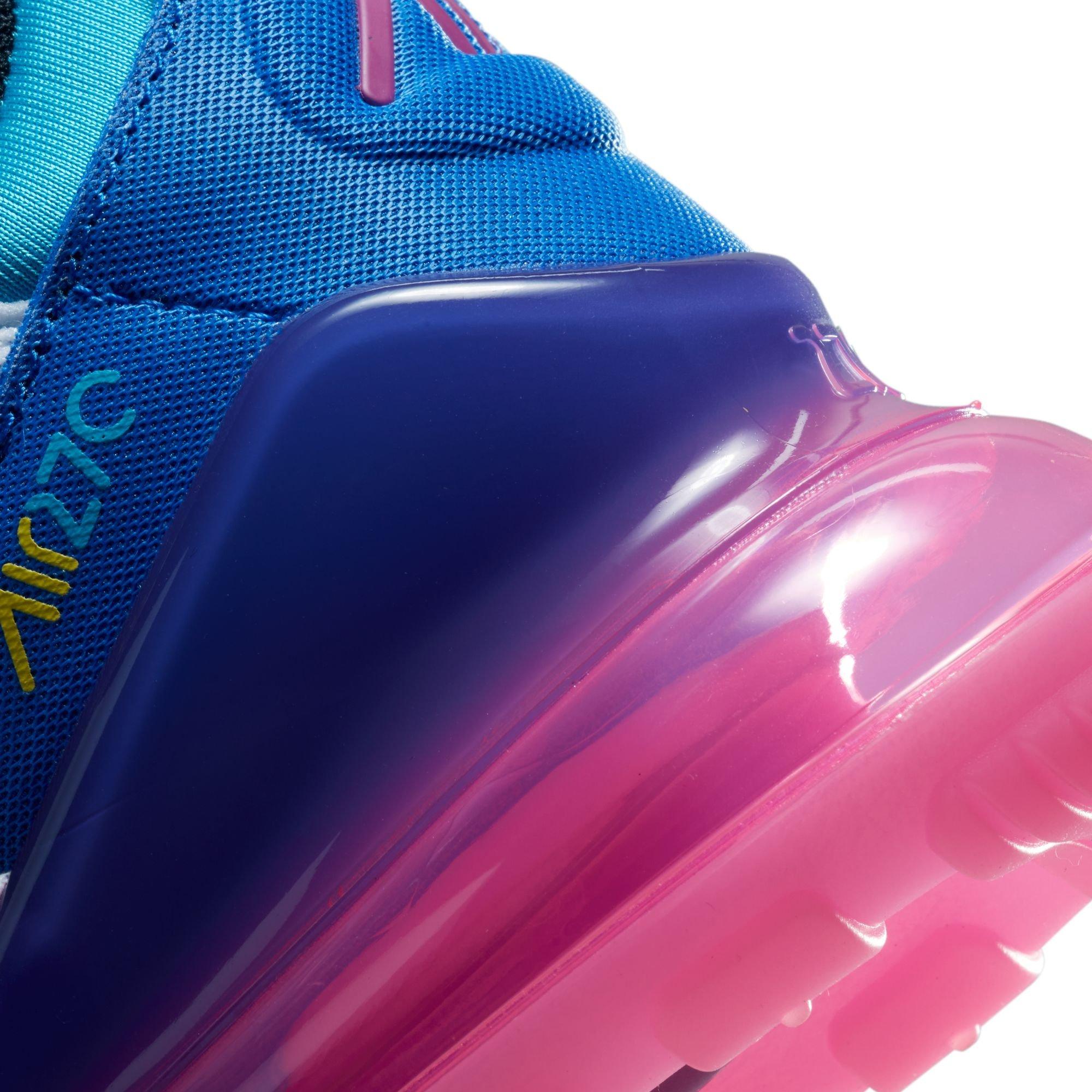 Nike Air Max 270 White/Black/Hyper Royal/Pink Spell Grade School Girls'  Shoe - Hibbett