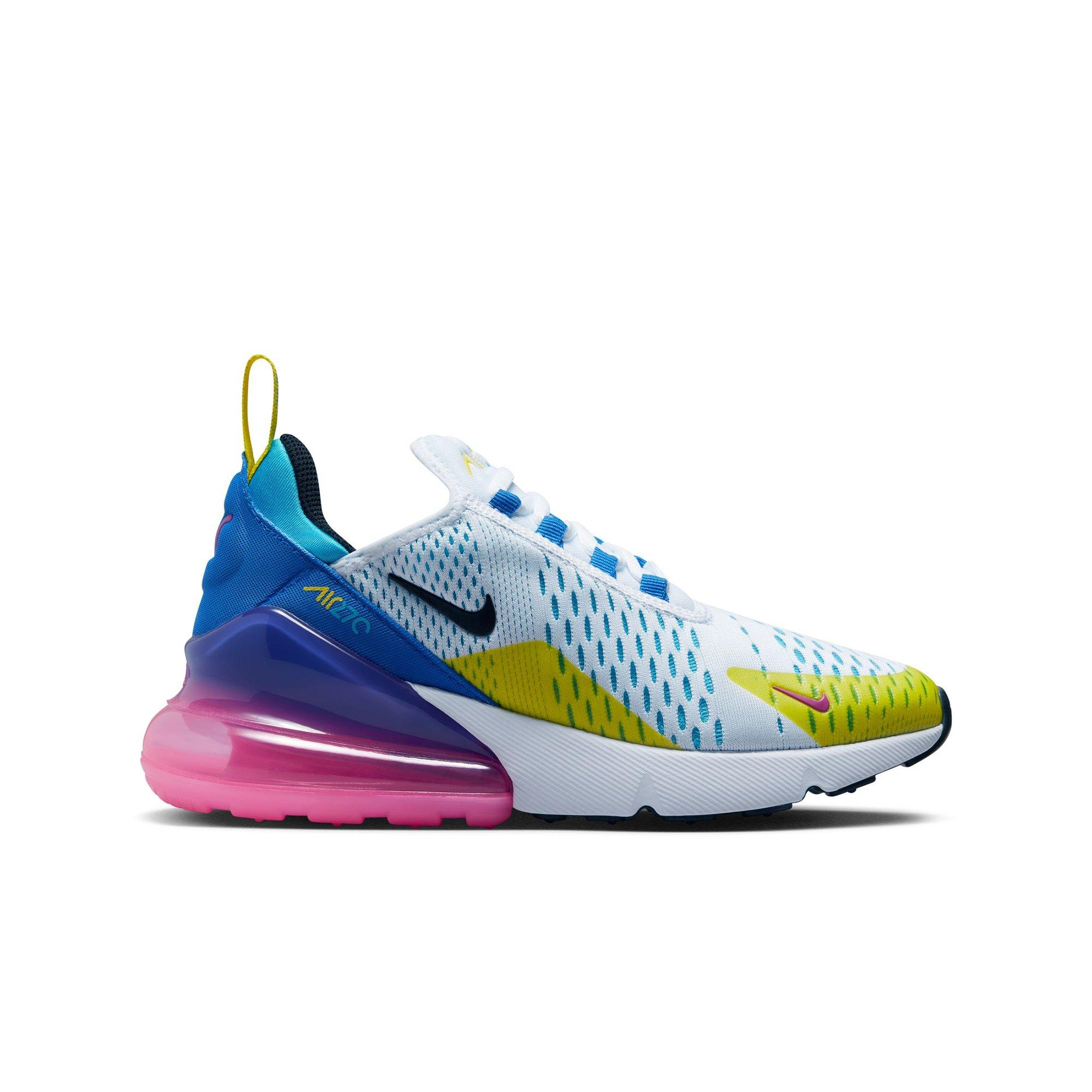 Air max 270 white shop and pink and yellow