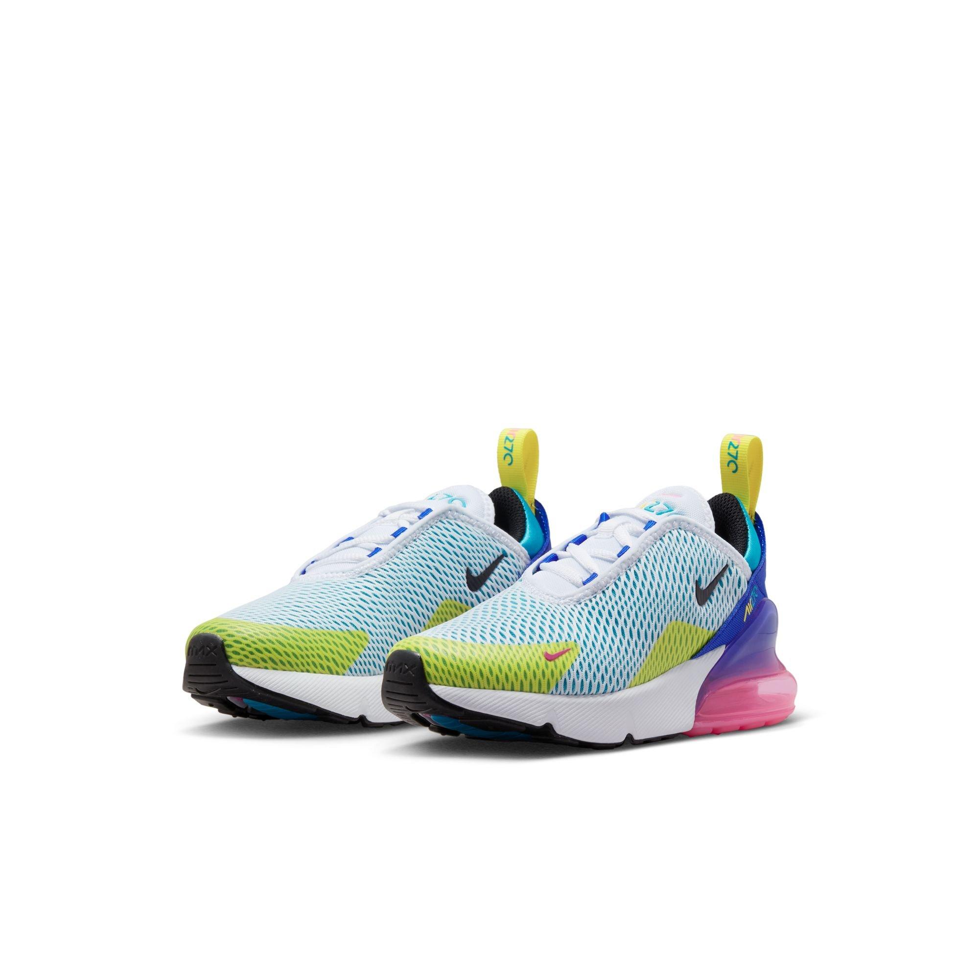 Nike Air Max 270 White/Black/Hyper Royal/Pink Spell Grade School Girls'  Shoe - Hibbett