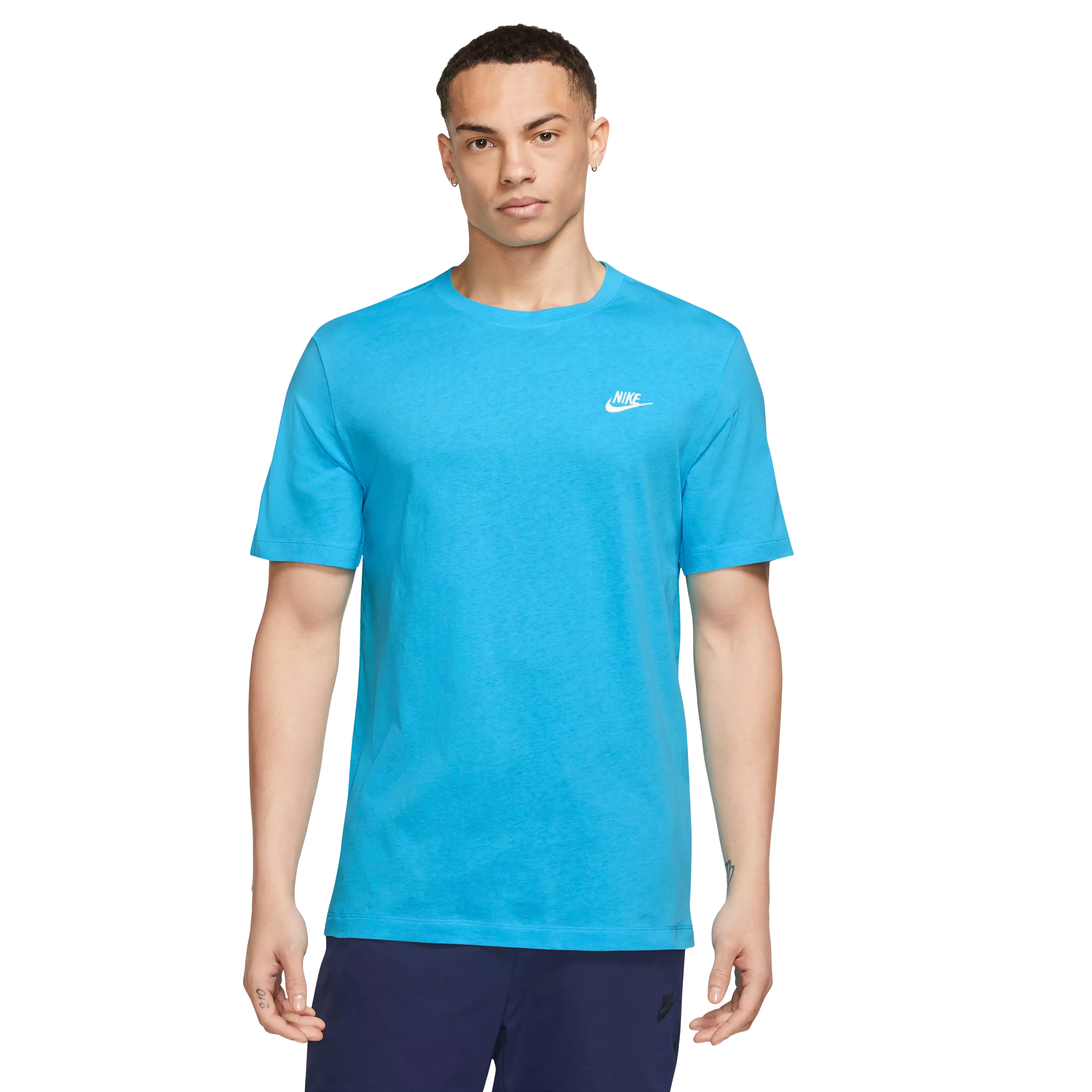 Nike Men's Sportswear Club Tee-LT Blue - LT BLUE