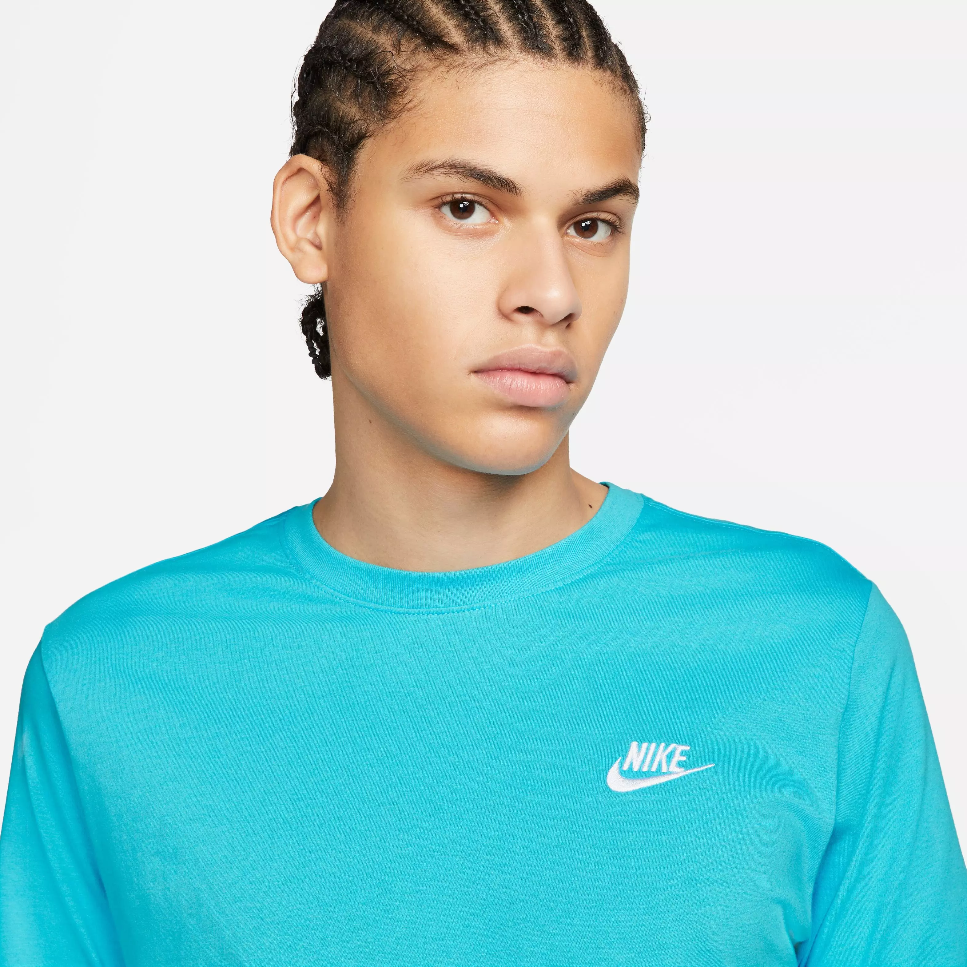 Nike Men's Sportswear Club Tee-LT Blue - LT BLUE