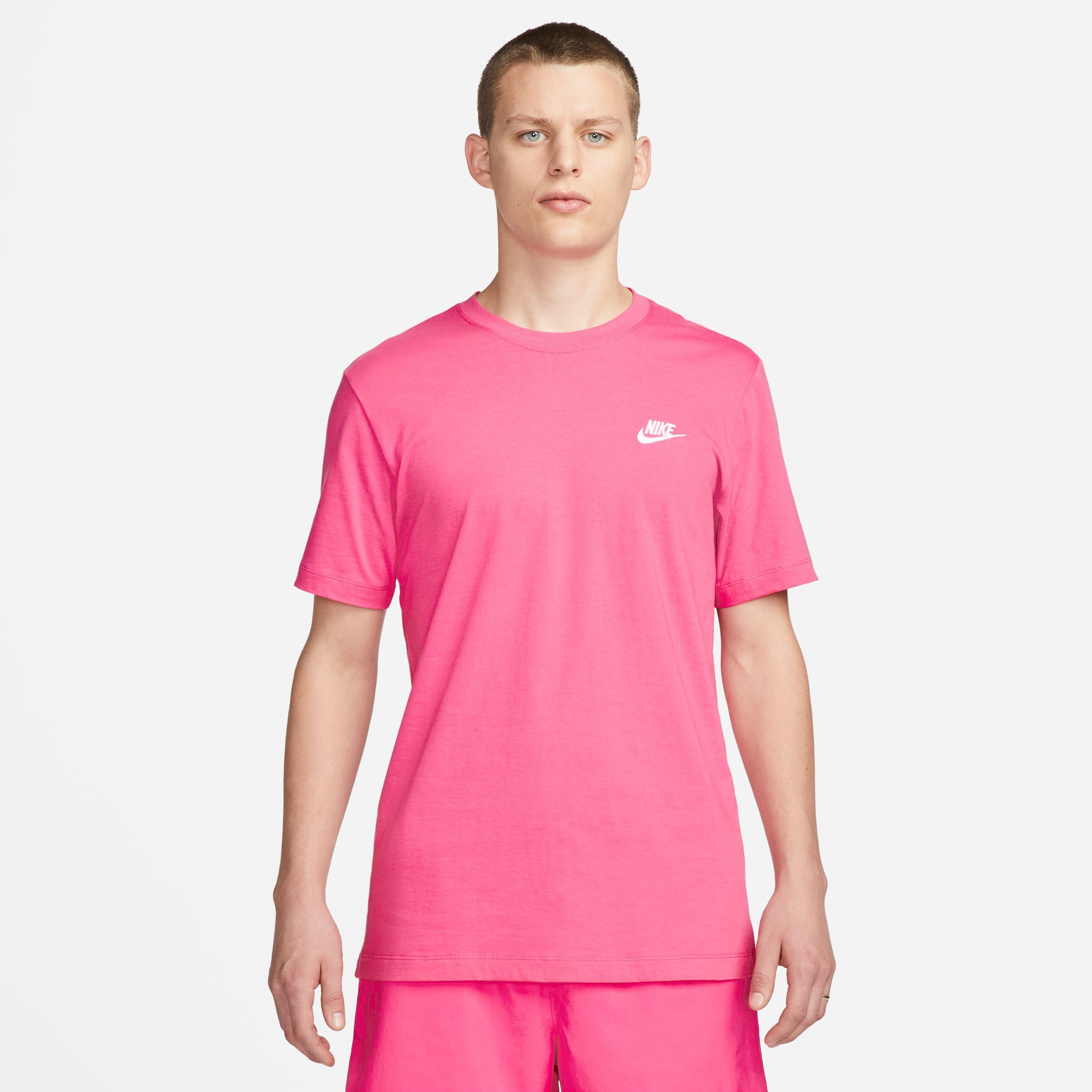Nike Men's Sportswear Club Graphic Tee - Pink - PINK Thumbnail View 2