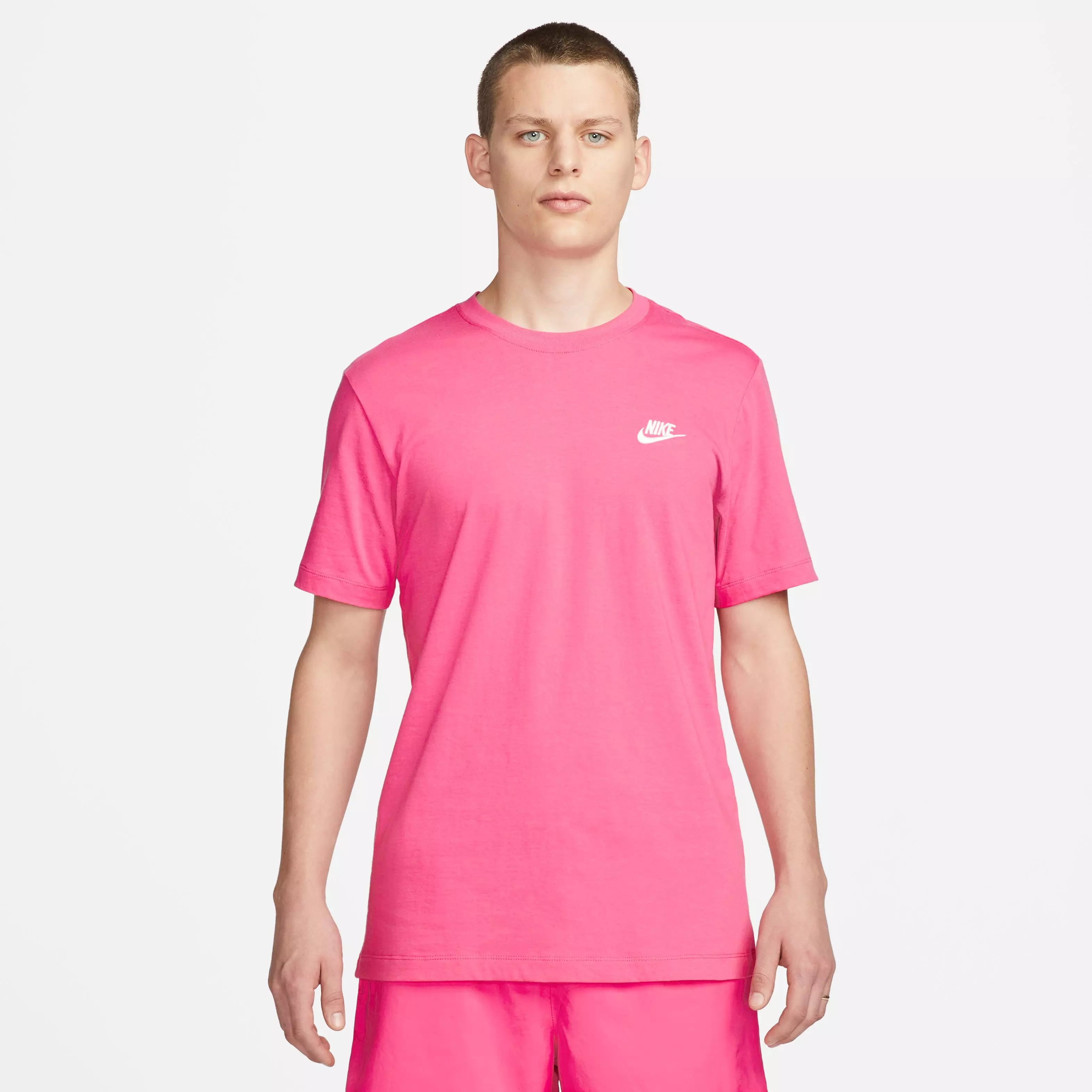 Nike Men's Sportswear Club Graphic Tee - Pink - PINK