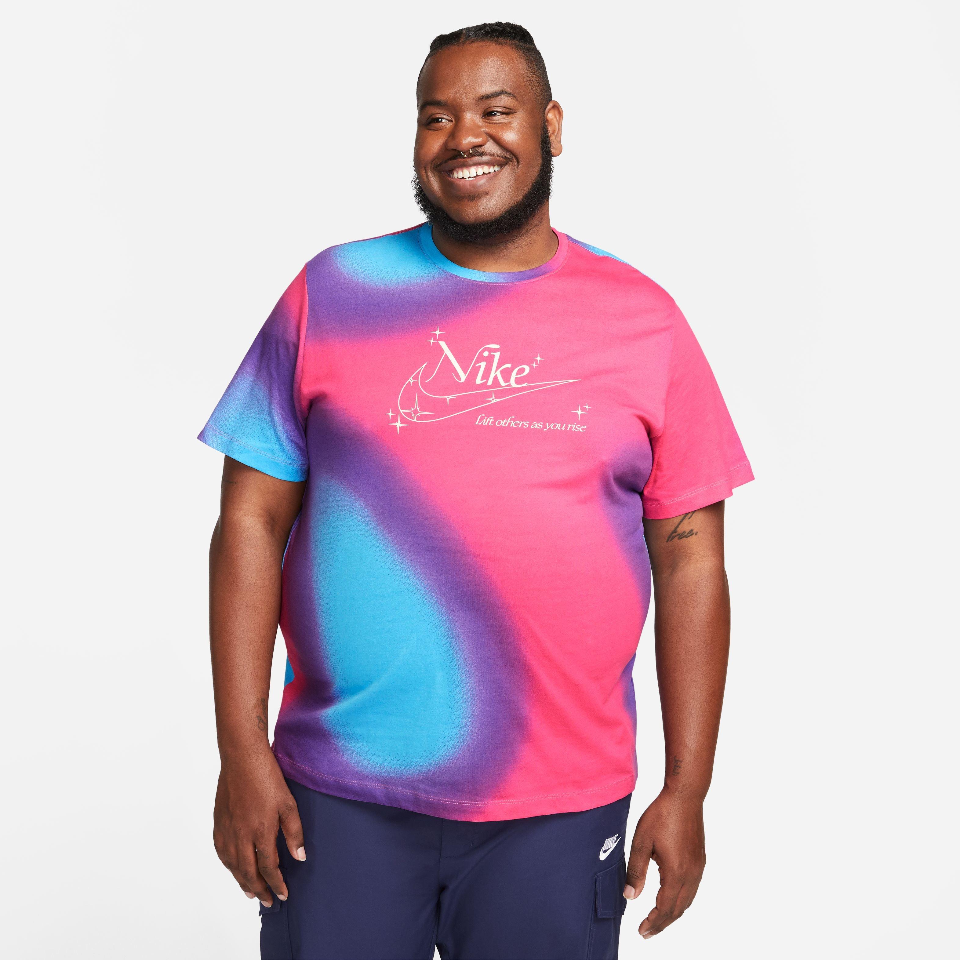 Nike Men's Sportswear Pink Tie-Dye T-Shirt - Hibbett