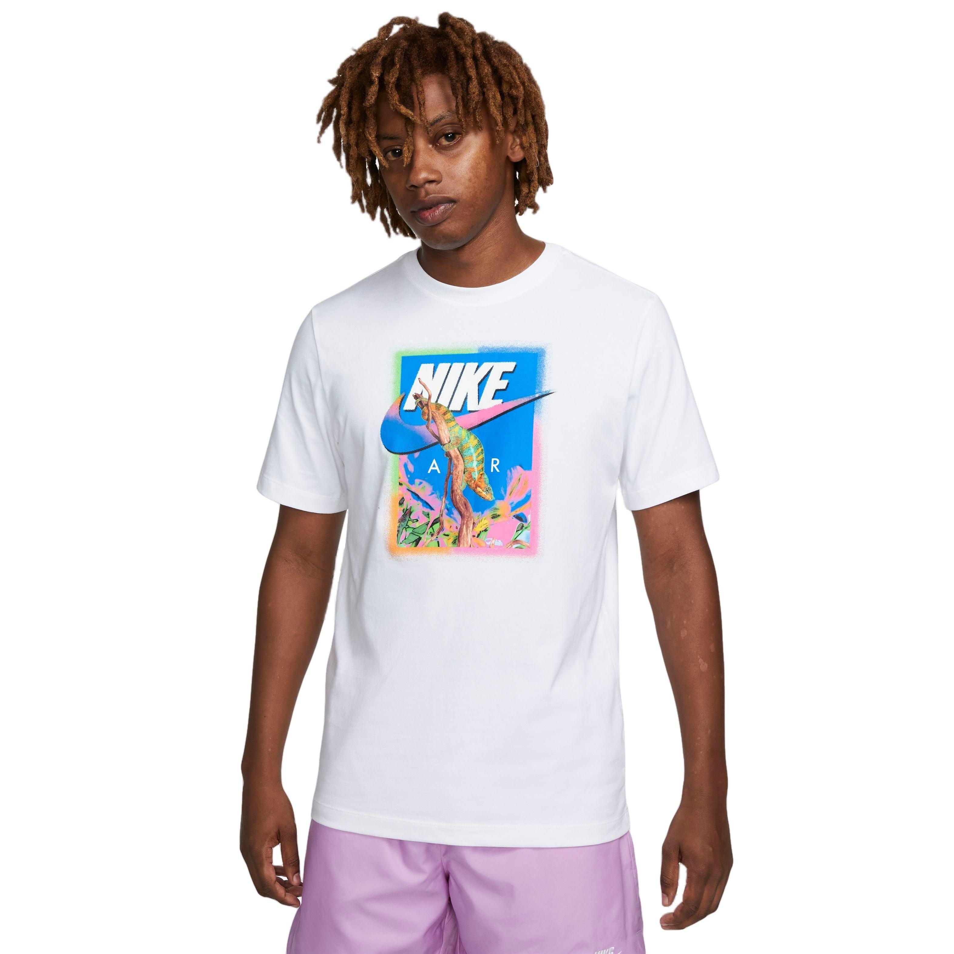 Nike Men's Sportswear Brand Riff Iguana Tee-White - WHITE Thumbnail View 1