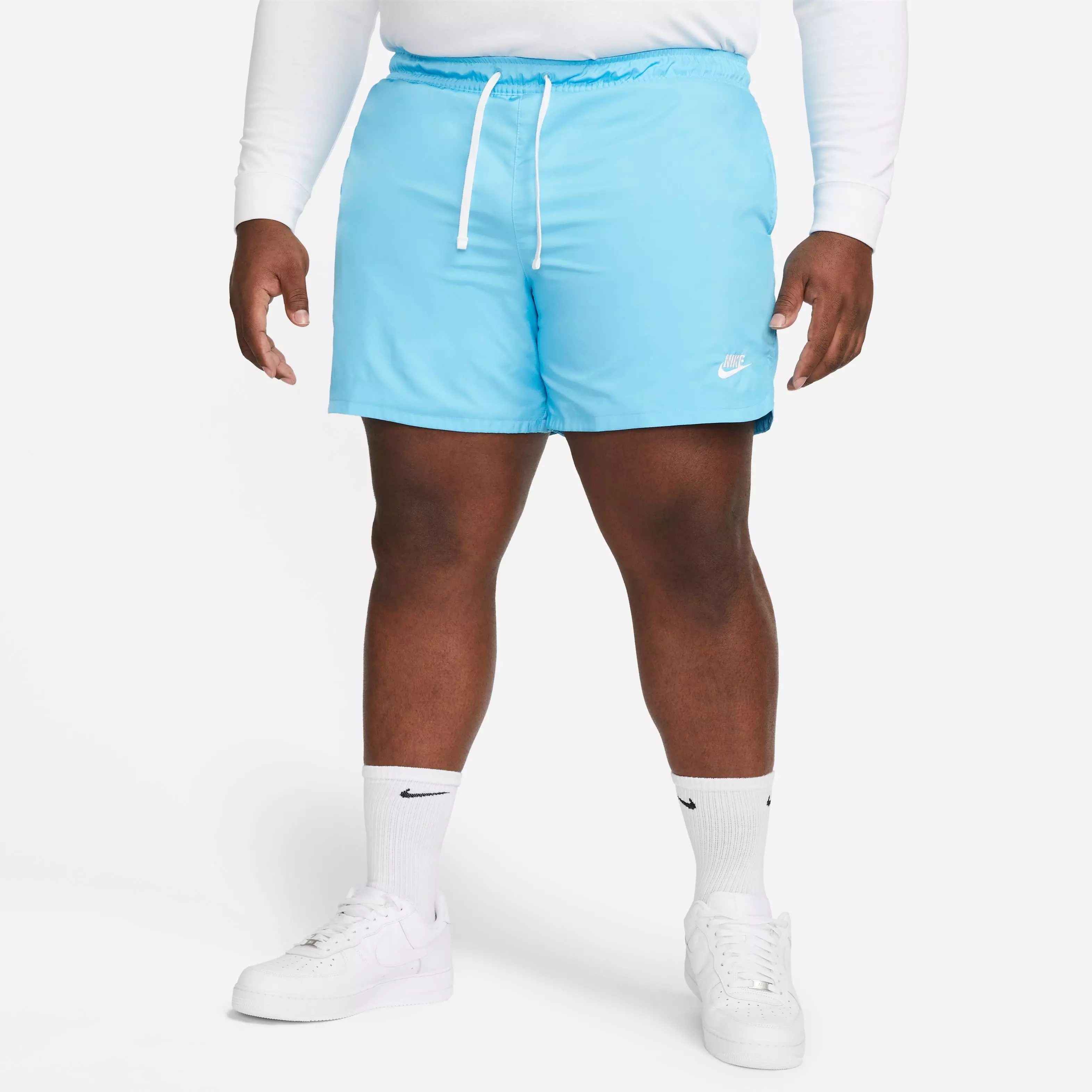 Nike Men's Sportswear Sport Essentials Woven Lined Flow Shorts-Blue - BLUE