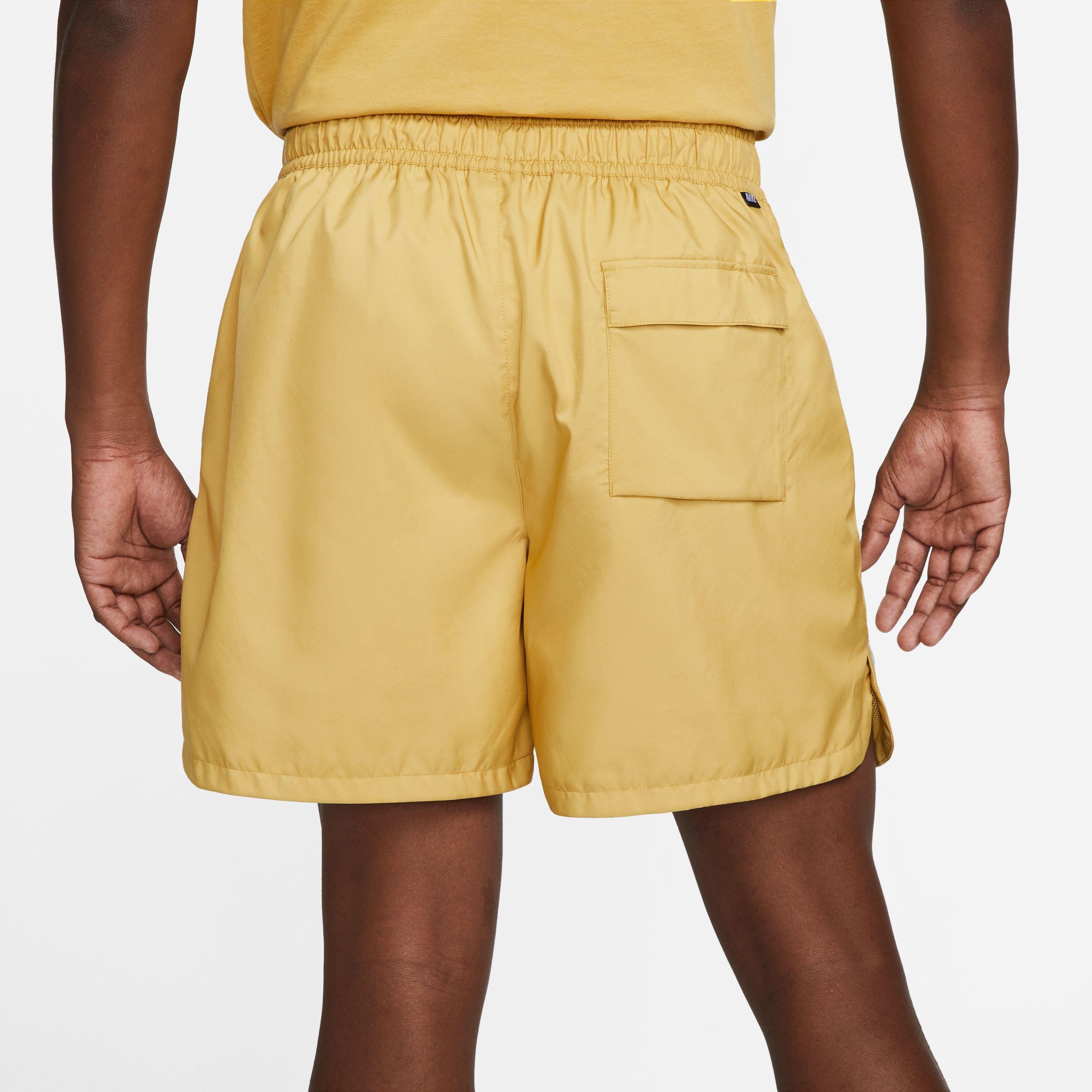 Nike Men's Sportswear Sport Essentials Woven Lined Flow Shorts-Gold - GOLD Thumbnail View 2