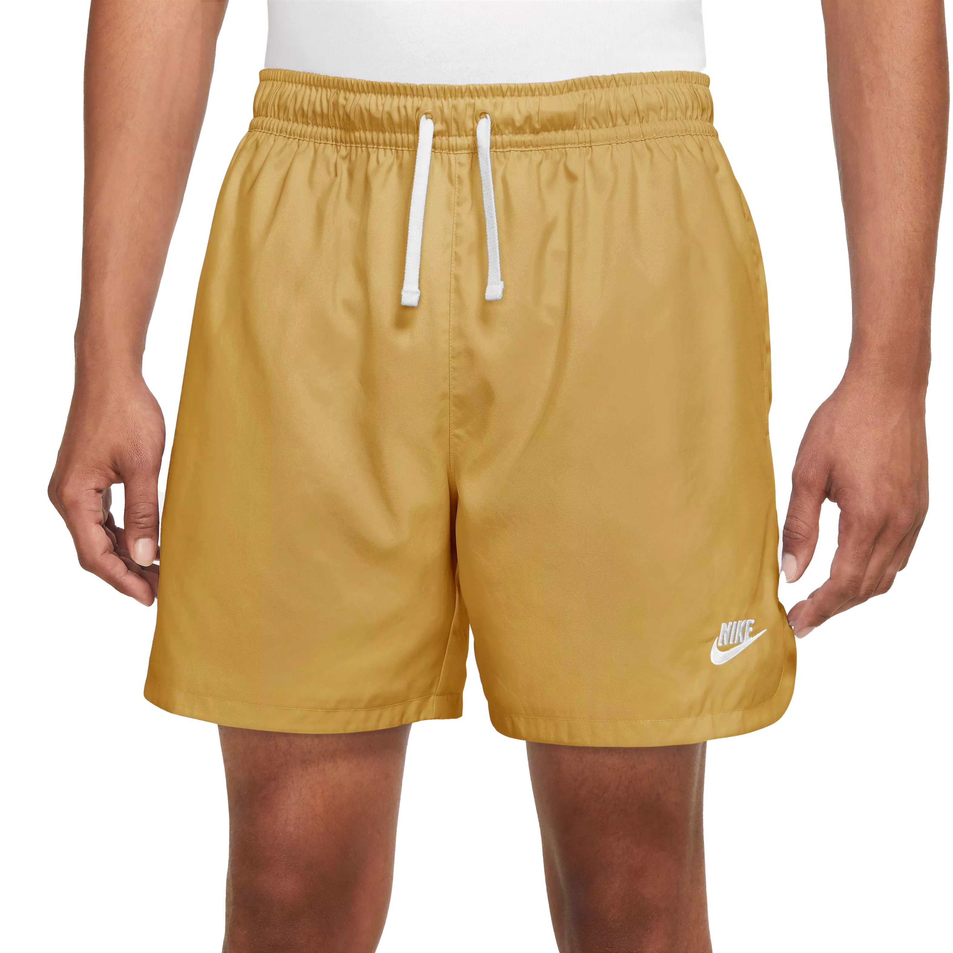Nike Men's Sportswear Sport Essentials Woven Lined Flow Shorts-Gold - GOLD