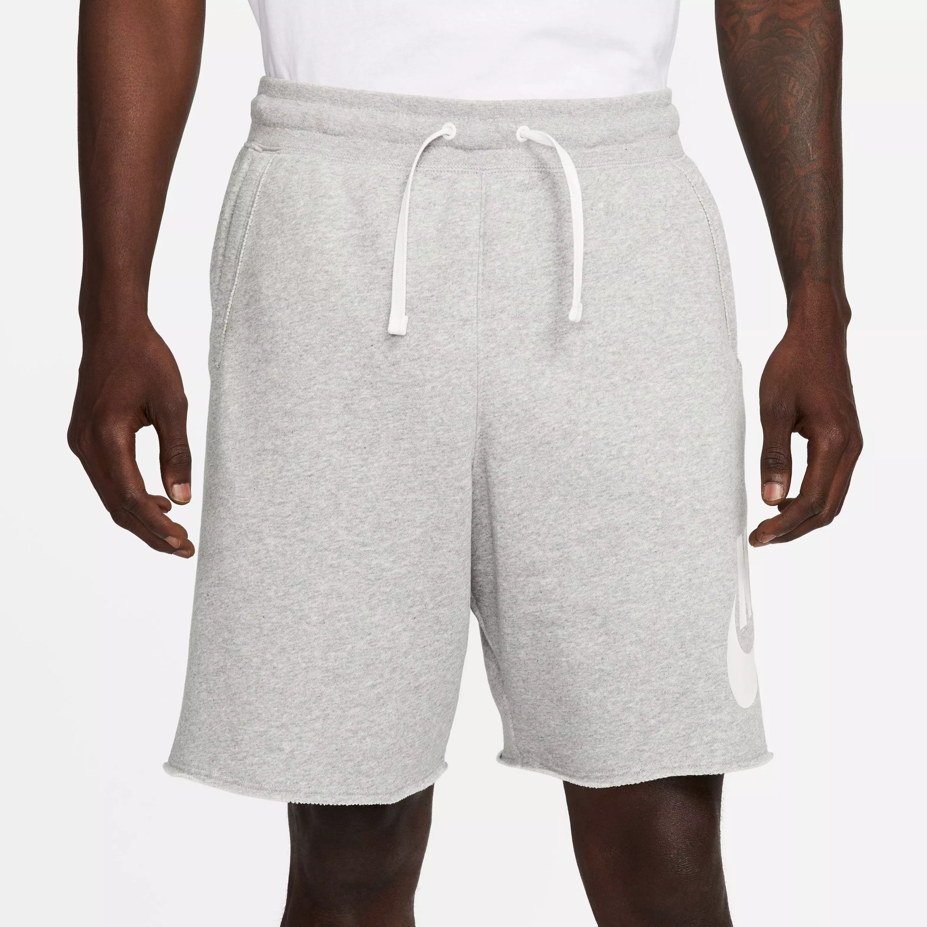 Nike Men's Club Fleece Alumni French Terry Shorts-Grey - GREY