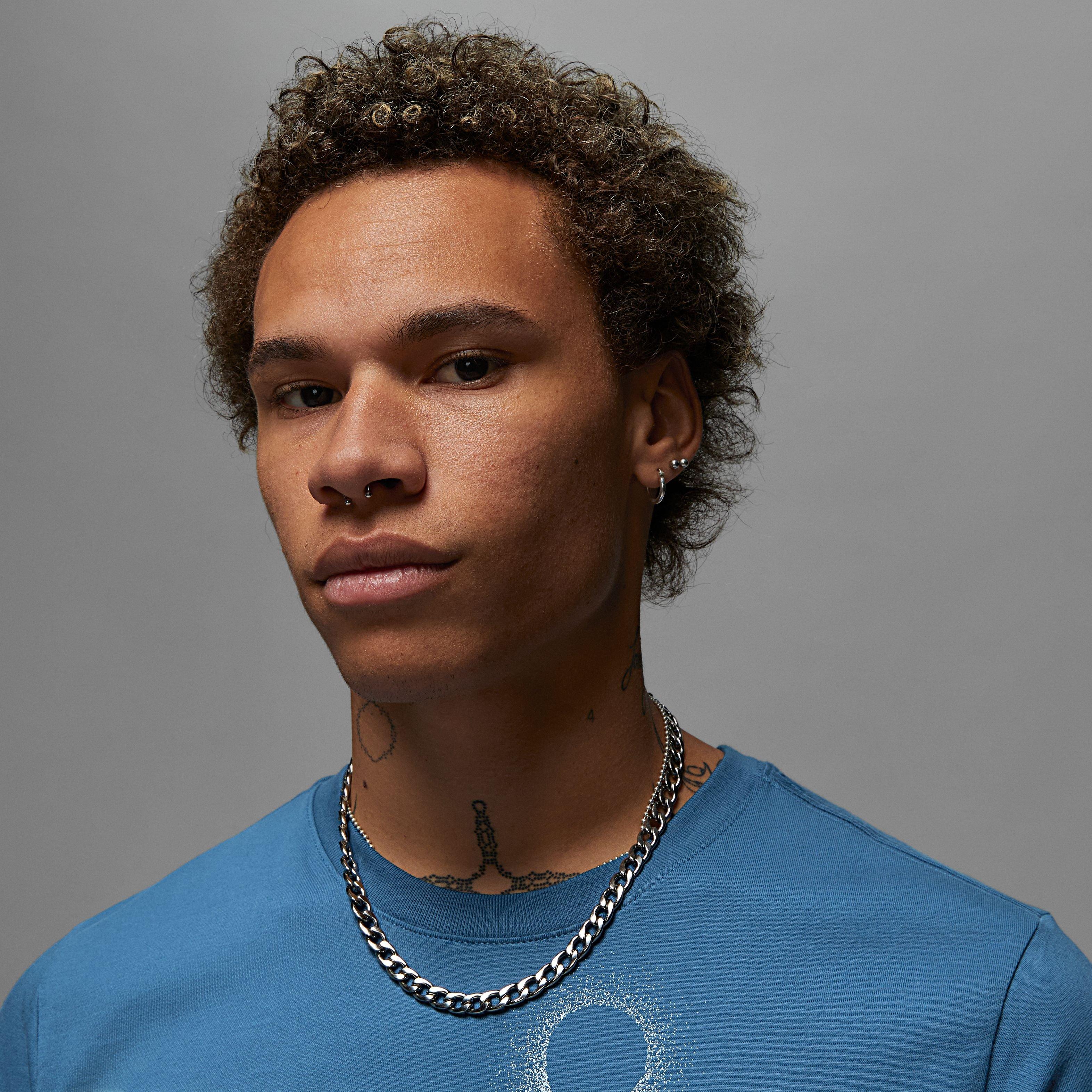 Jordan Men's Essentials Graphic Tee-Blue - BLUE Thumbnail View 1