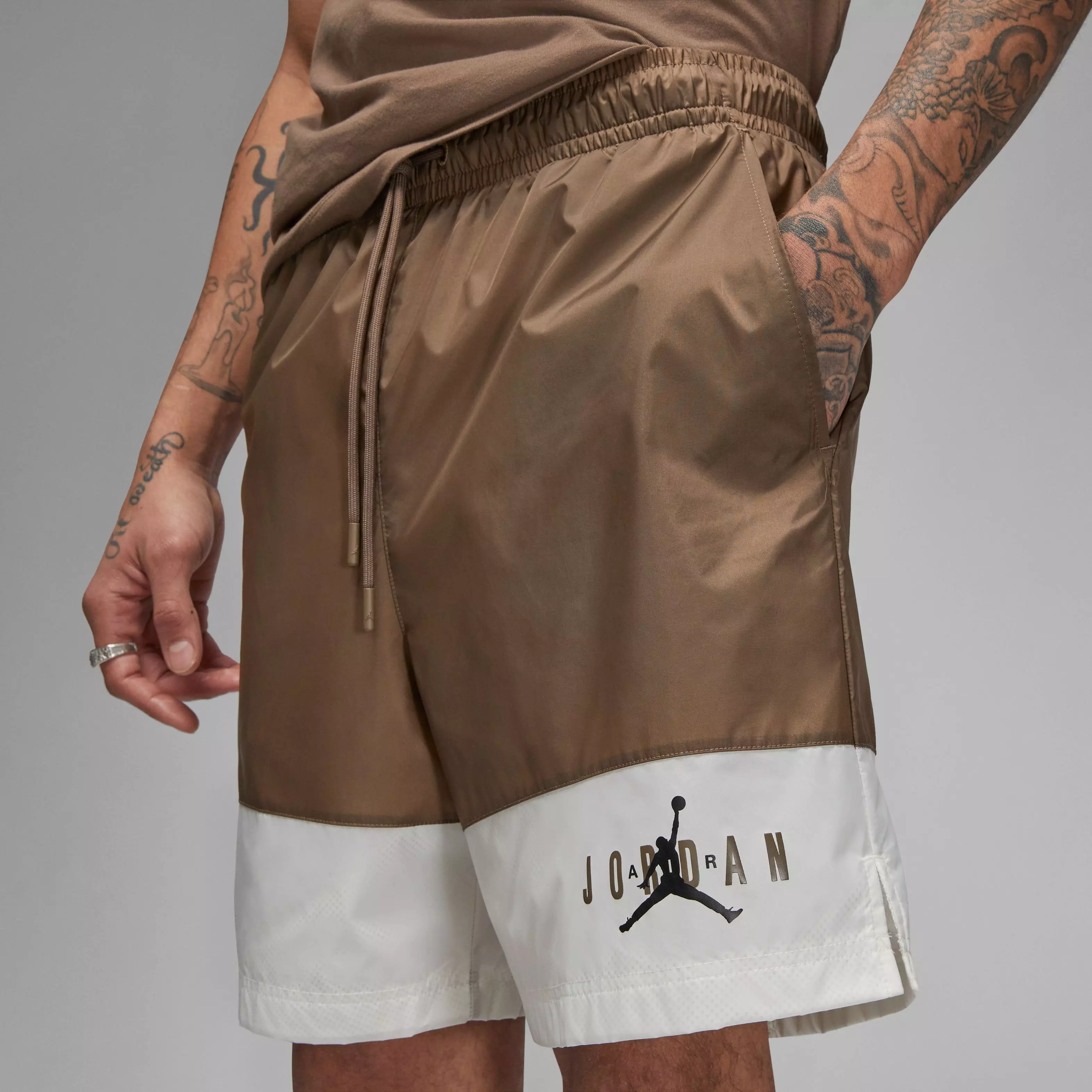 Jordan Men's Essentials Woven Shorts-Brown - BROWN