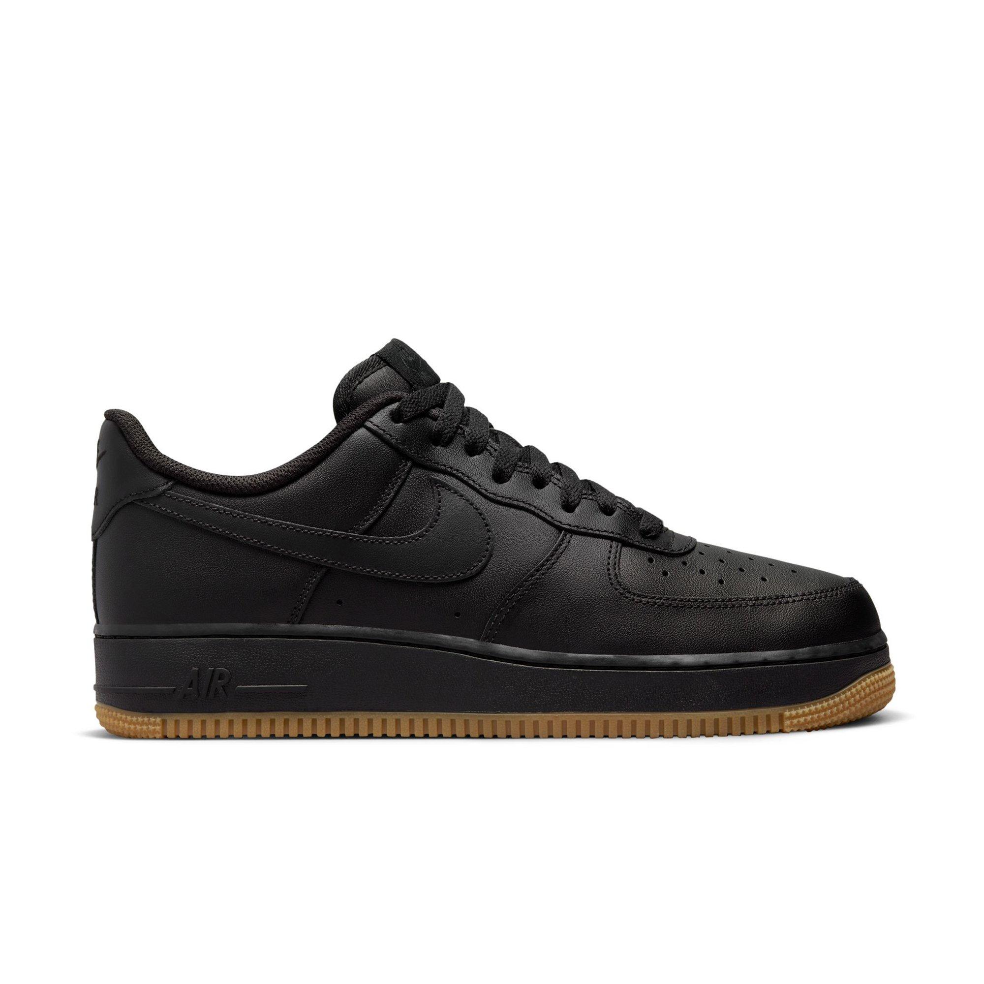 white and black air force 1 brown bottom