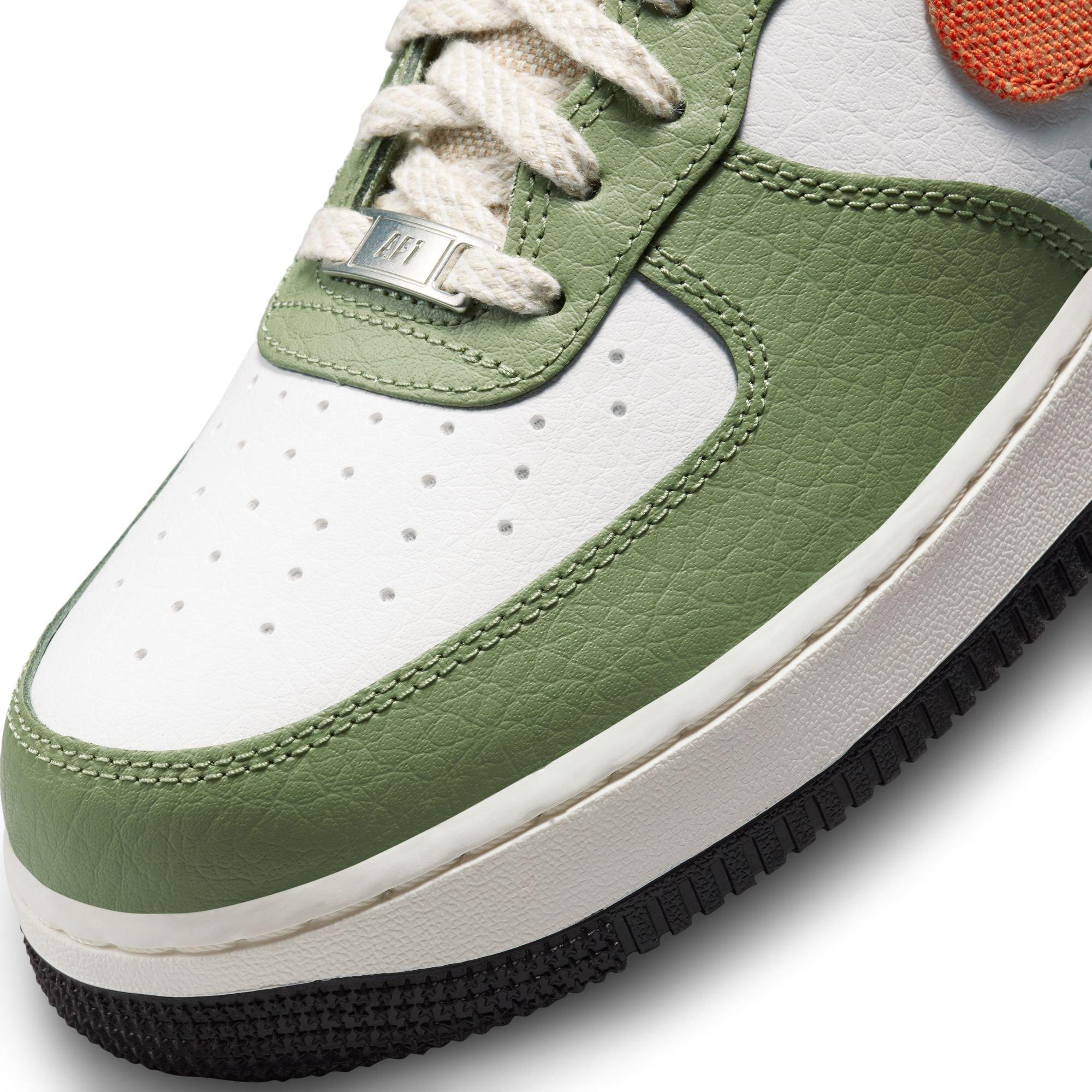 Nike Air Force 1 '07 Oil Green/Safety Orange/White/Sail Men's Shoe -  Hibbett